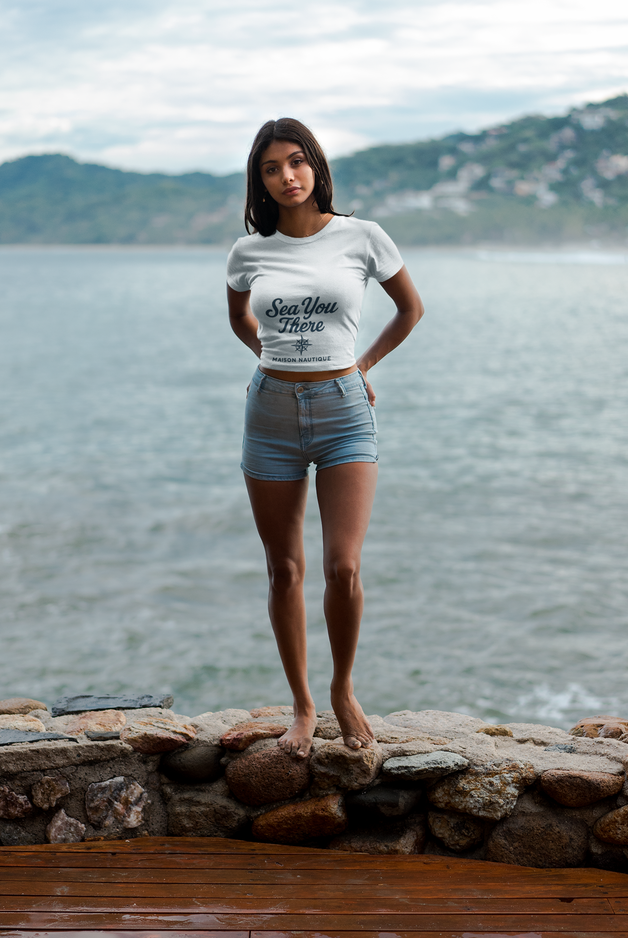 Sea You There – Women’s Coastal Crew Tee - Maison Nautique