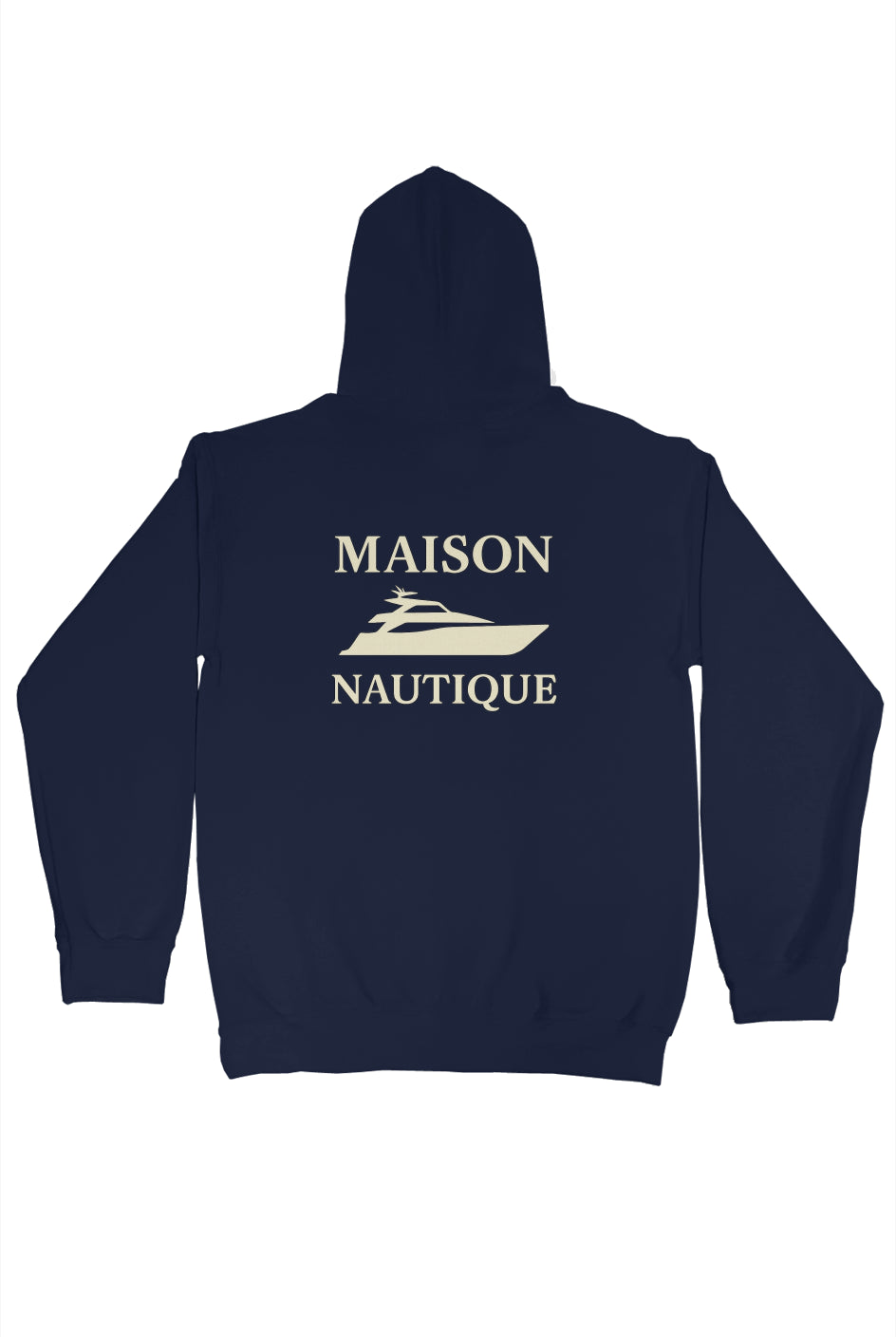 Maison Nautique Heavyweight Coastal Hoodie – Black, Navy, White (Bold Yacht Edition)