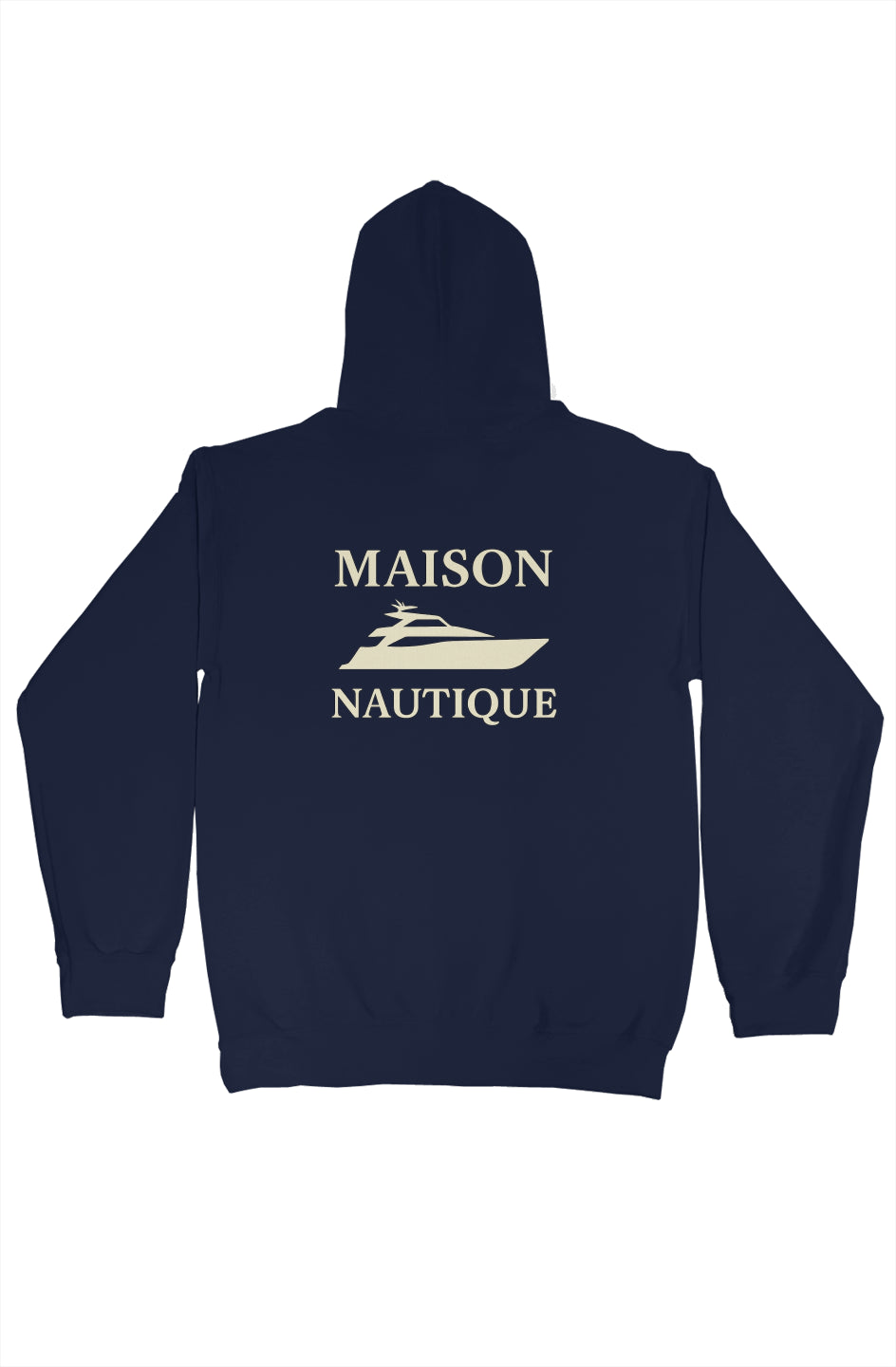 Maison Nautique Heavyweight Coastal Hoodie – Black, Navy, White (Bold Yacht Edition)