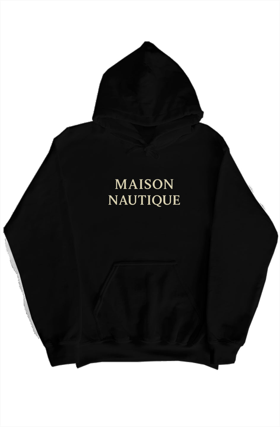 Maison Nautique Heavyweight Coastal Hoodie – Black, Navy, White (Bold Yacht Edition)