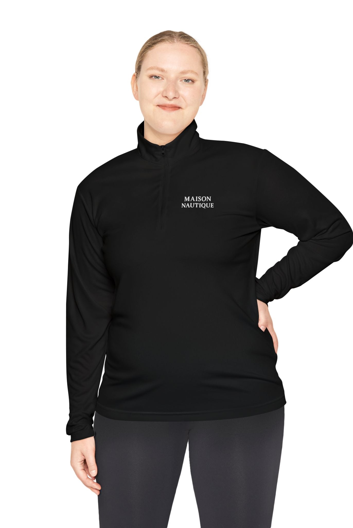 Maison Nautique Signature Quarter-Zip – Black, Grey, True Navy - Maison Nautique