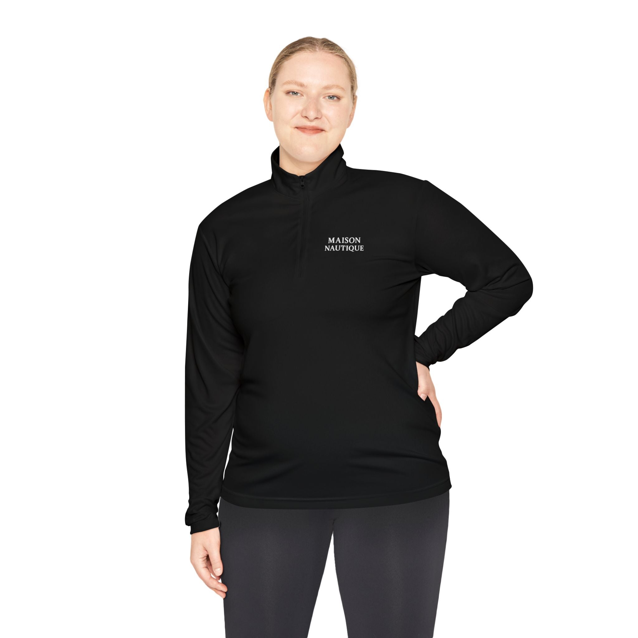Maison Nautique Signature Quarter-Zip – Black, Grey, True Navy - Maison Nautique