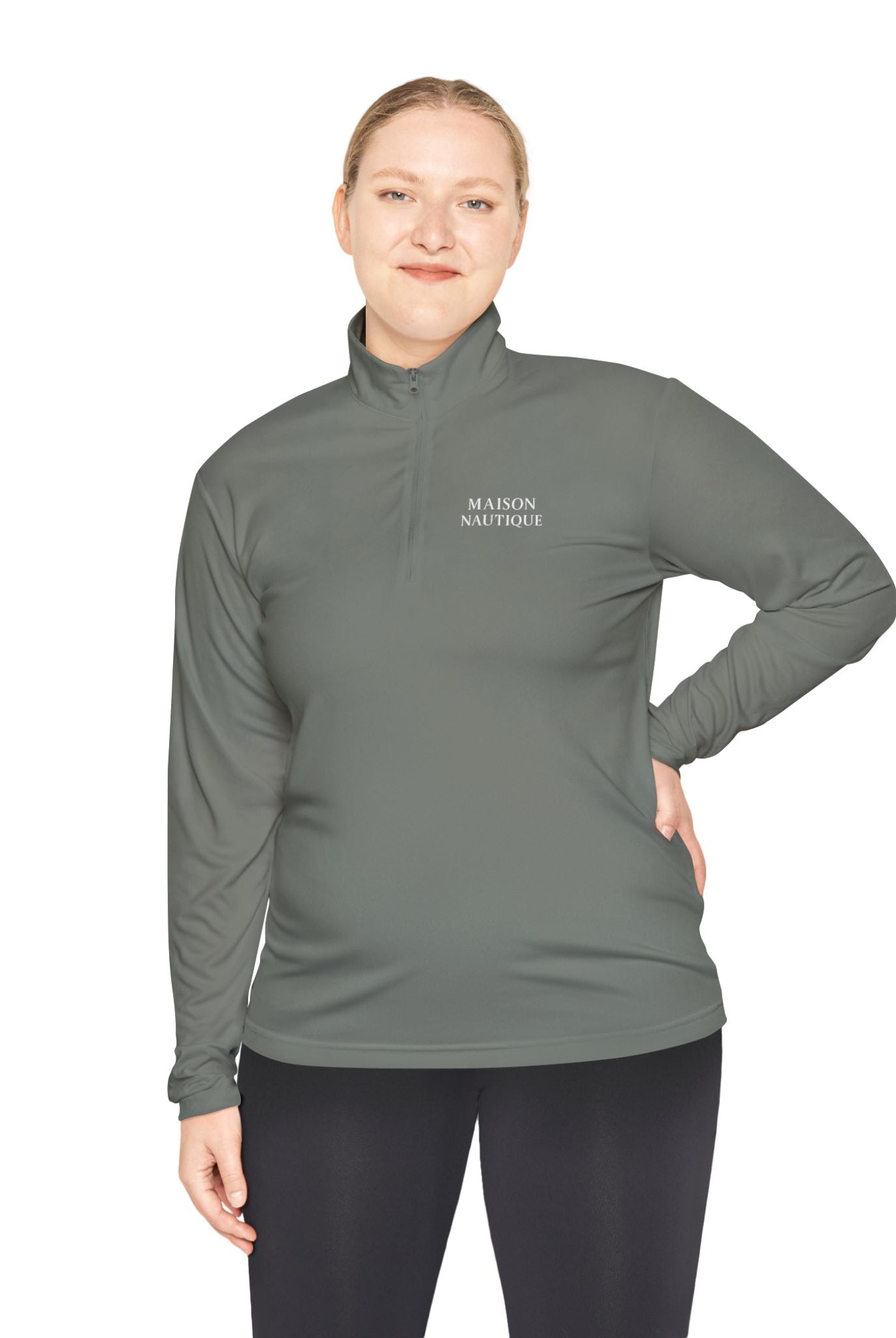 Maison Nautique Signature Quarter-Zip – Black, Grey, True Navy - Maison Nautique