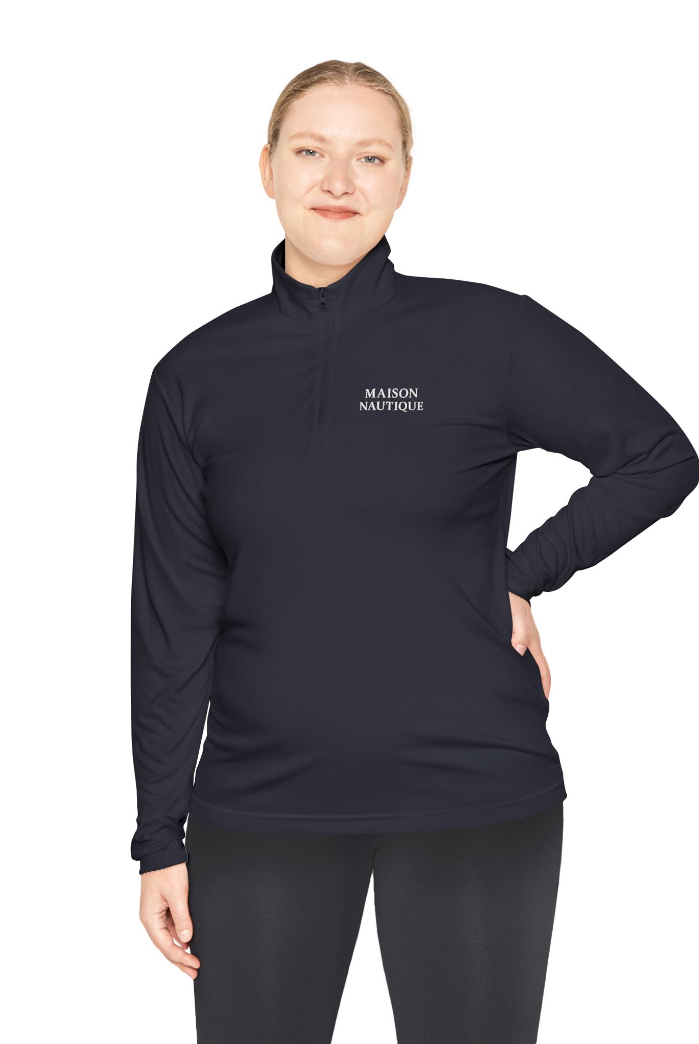 Maison Nautique Signature Quarter-Zip – Black, Grey, True Navy - Maison Nautique