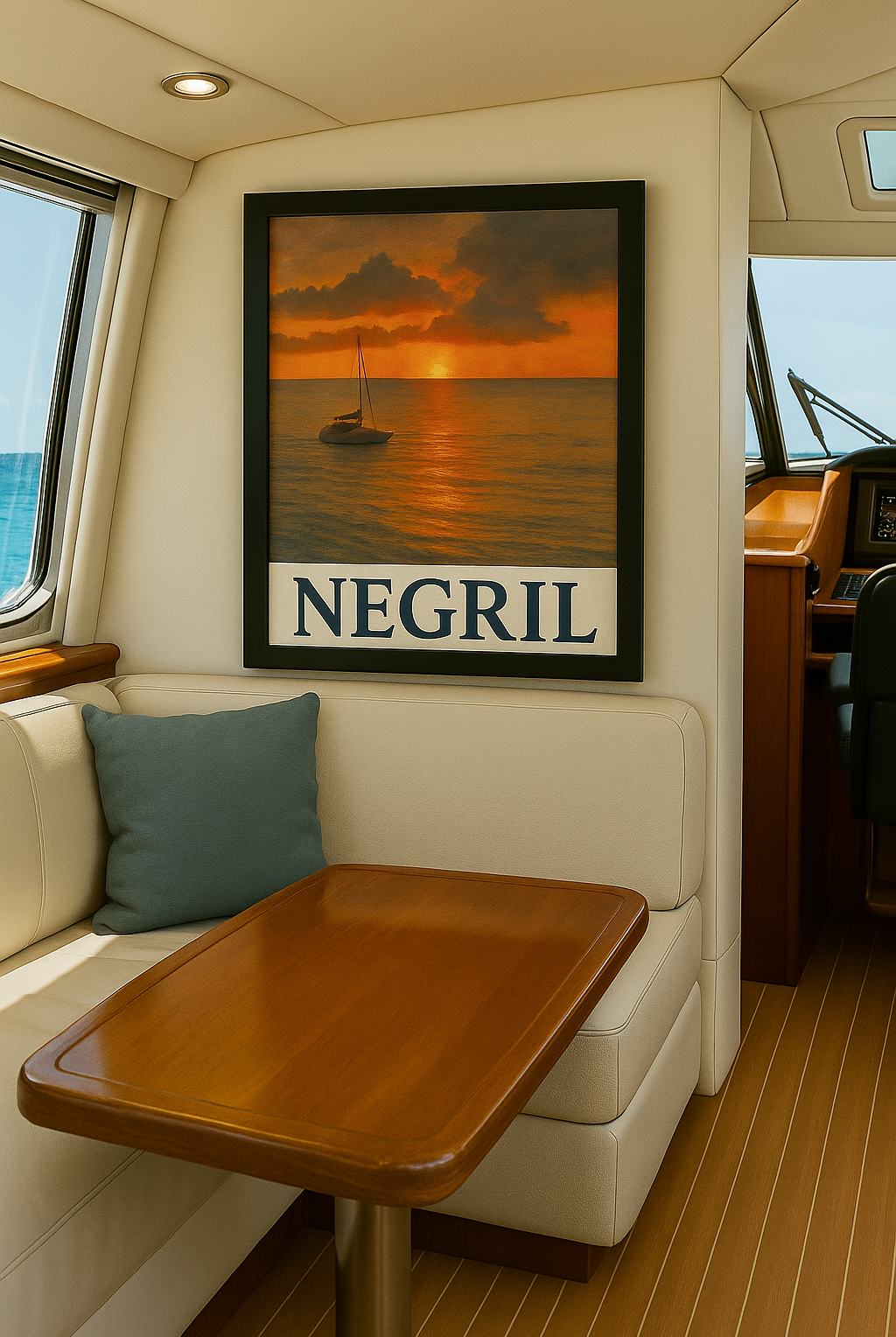 Negril Sundown – Framed Vertical Poster | Sunset Coastal Art Print - Maison Nautique