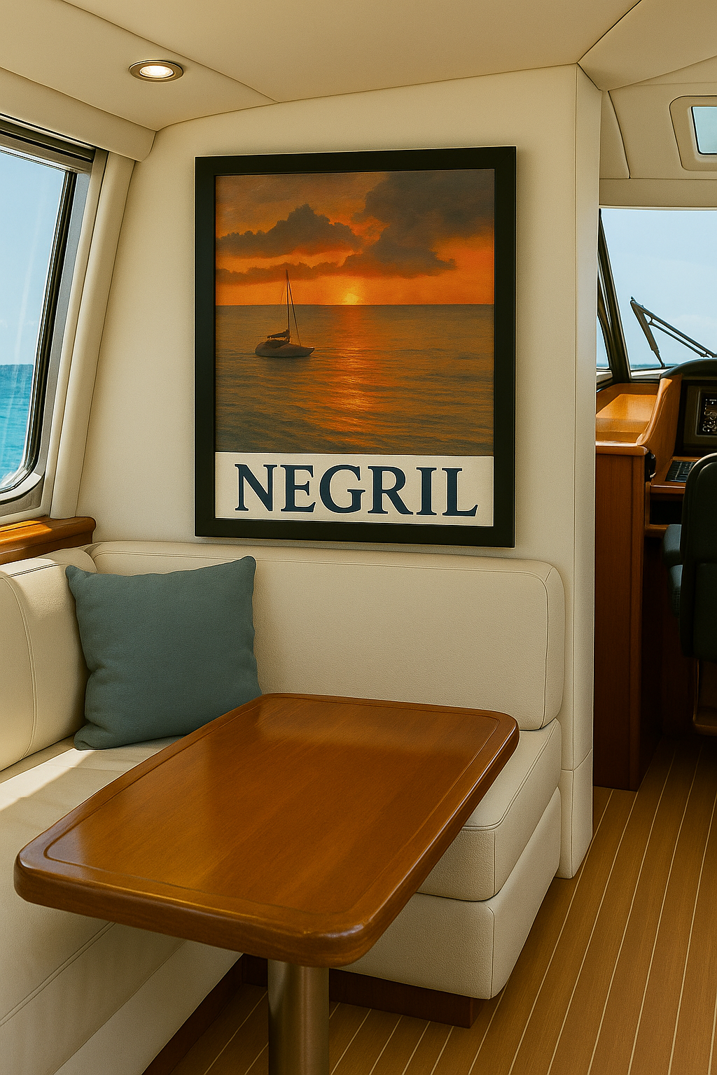 Negril Sundown – Framed Vertical Poster | Sunset Coastal Art Print - Maison Nautique