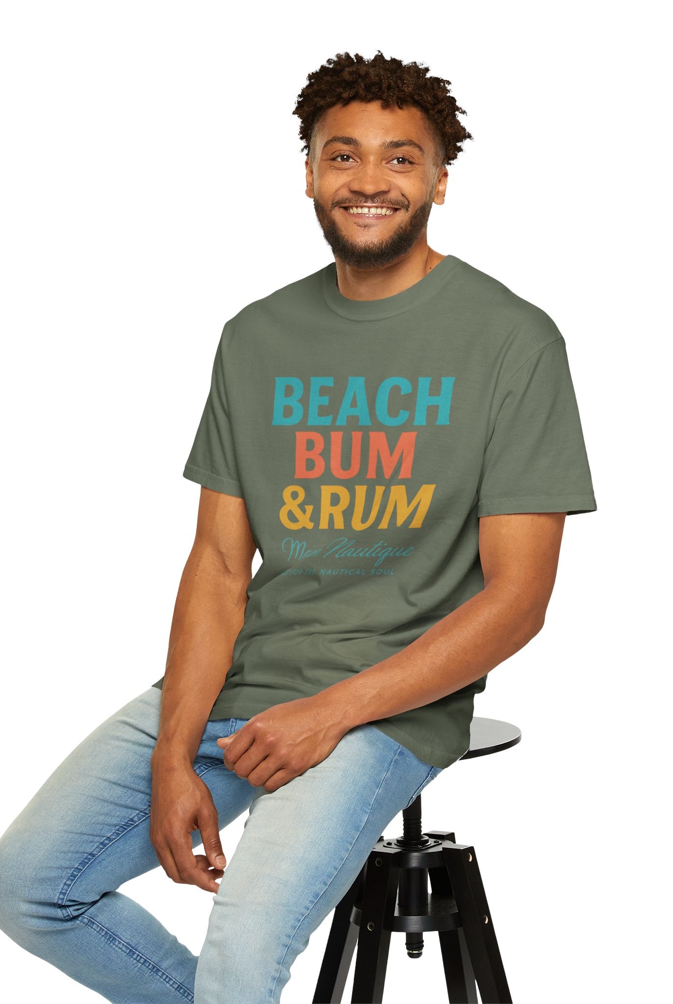 Beach Bum & Rum – Unisex Coastal Tee - Maison Nautique