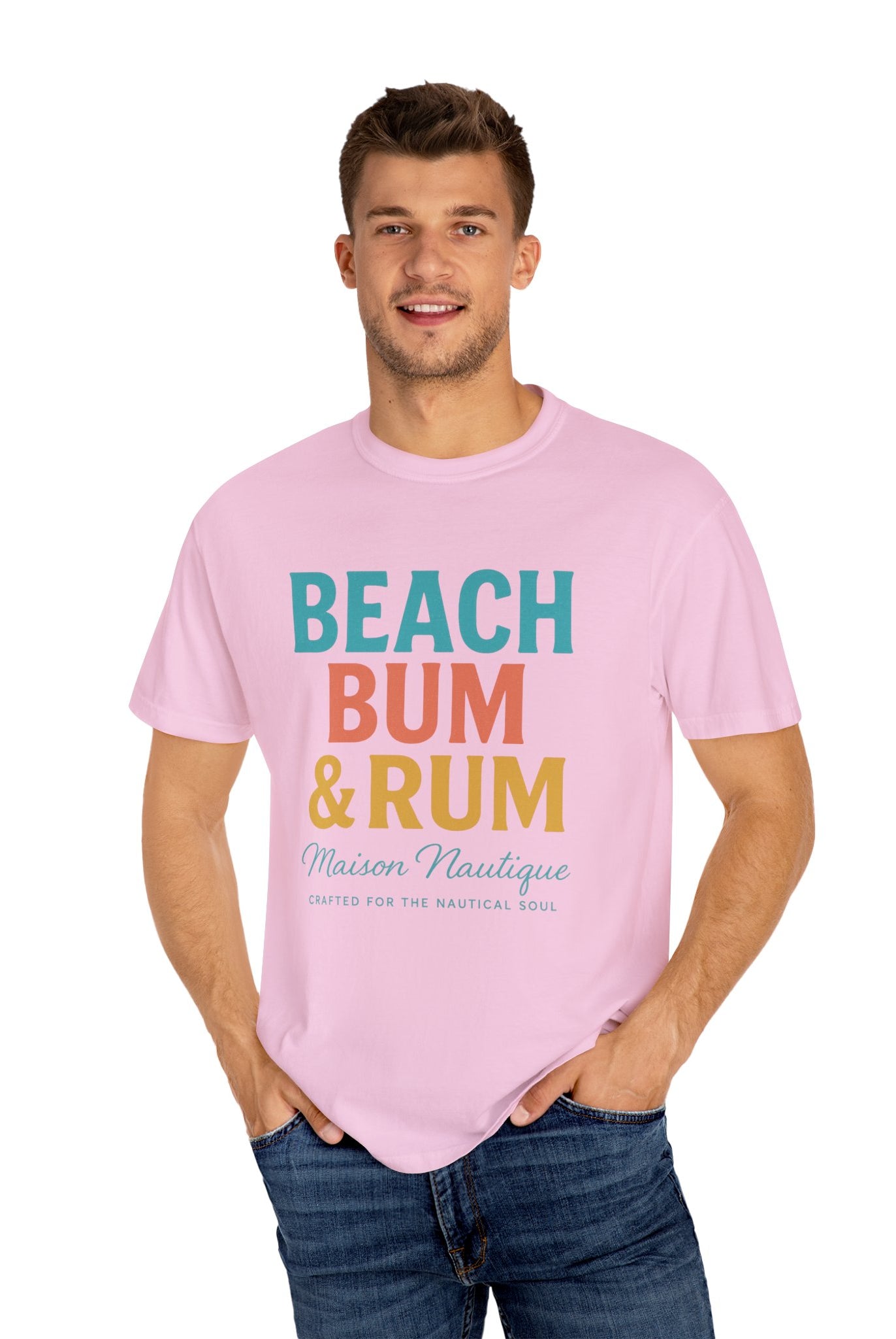 Beach Bum & Rum – Unisex Coastal Tee - Maison Nautique