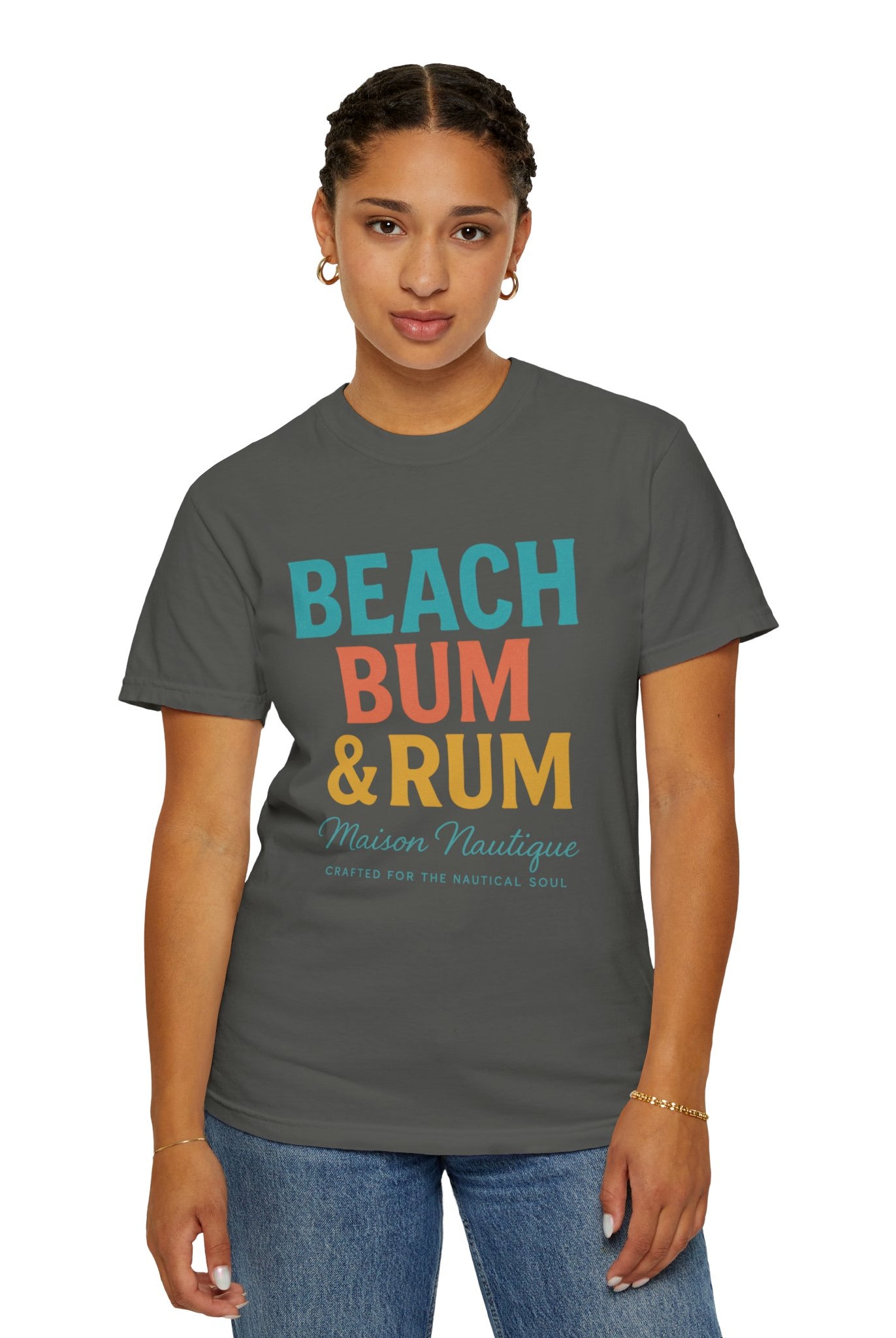 Beach Bum & Rum – Unisex Coastal Tee - Maison Nautique
