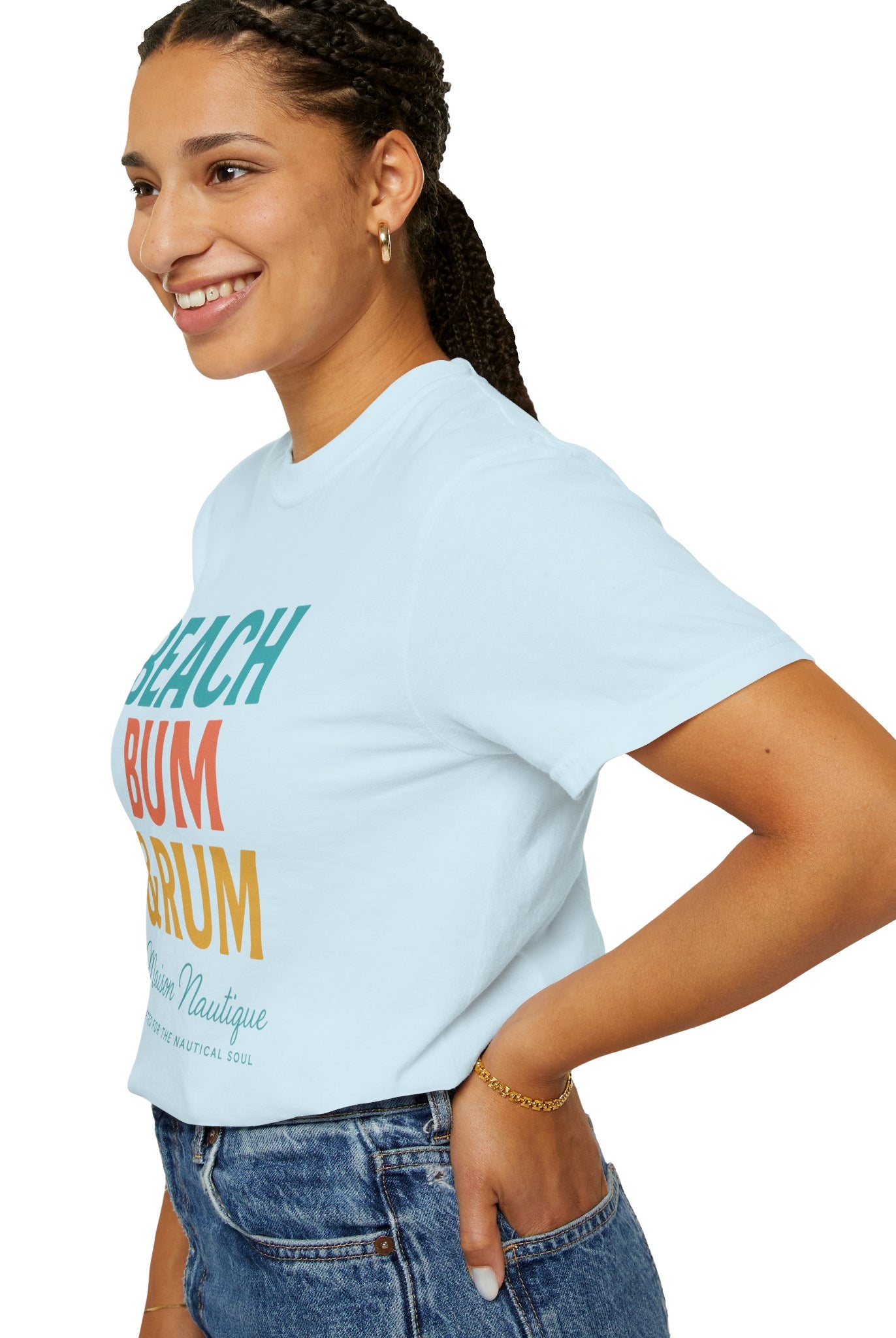 Beach Bum & Rum – Unisex Coastal Tee - Maison Nautique