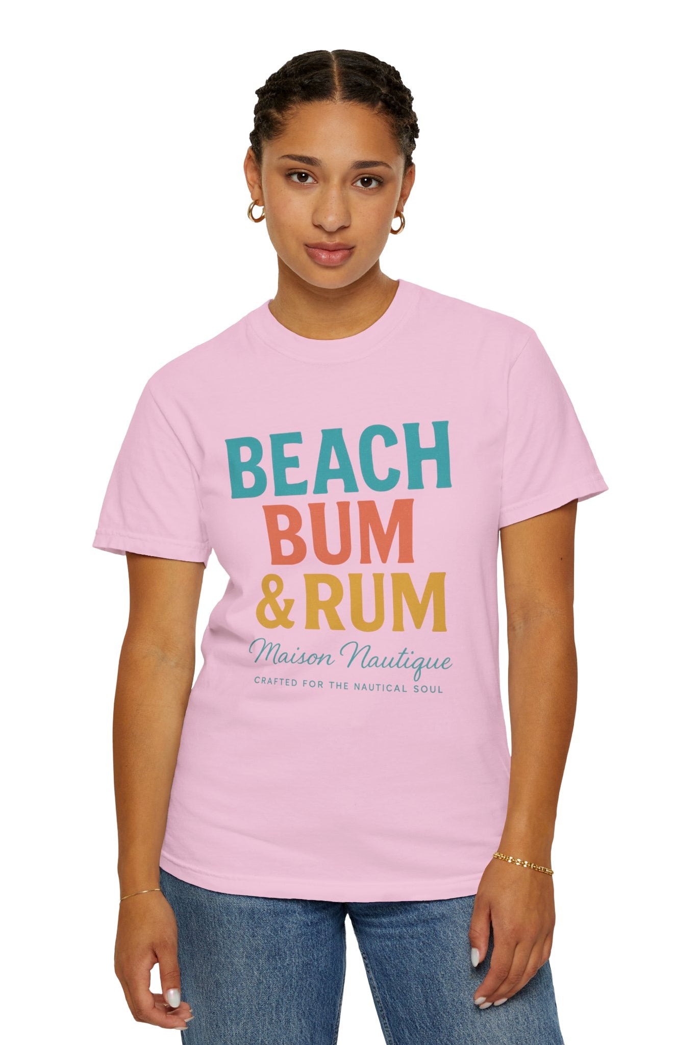 Beach Bum & Rum – Unisex Coastal Tee - Maison Nautique
