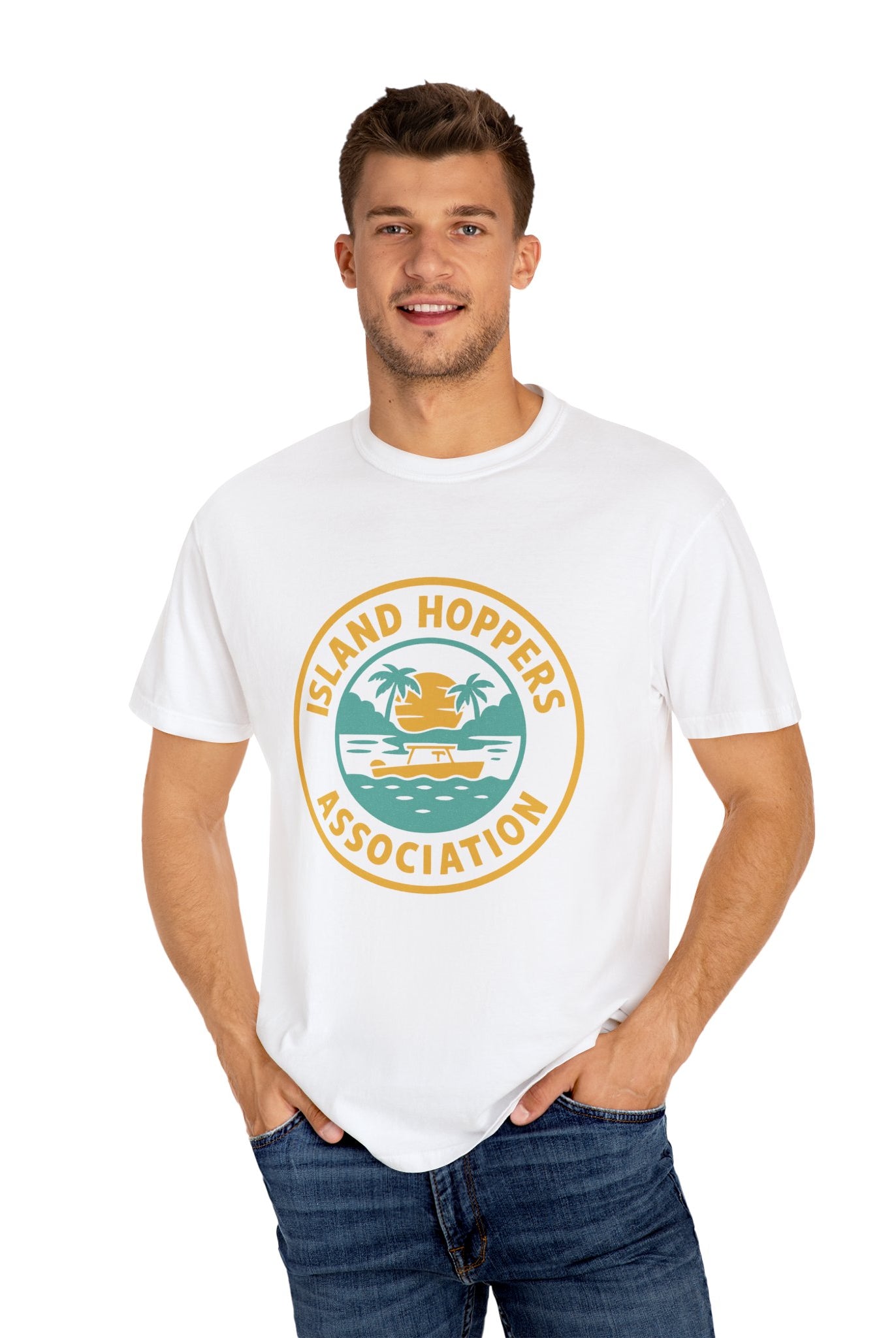 Island Hoppers Association – Unisex Garment-Dyed Tee - Maison Nautique