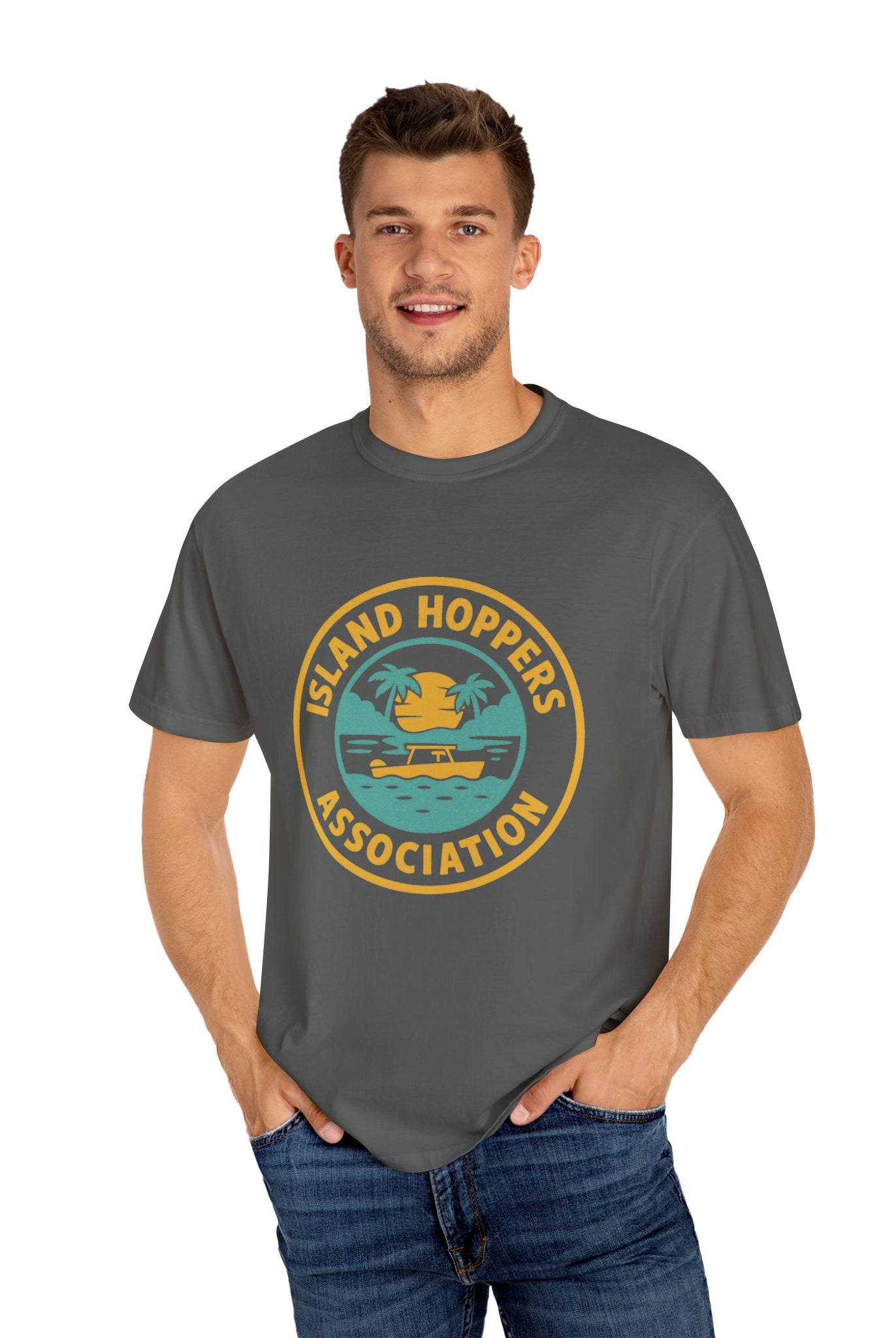 Island Hoppers Association – Unisex Garment-Dyed Tee - Maison Nautique