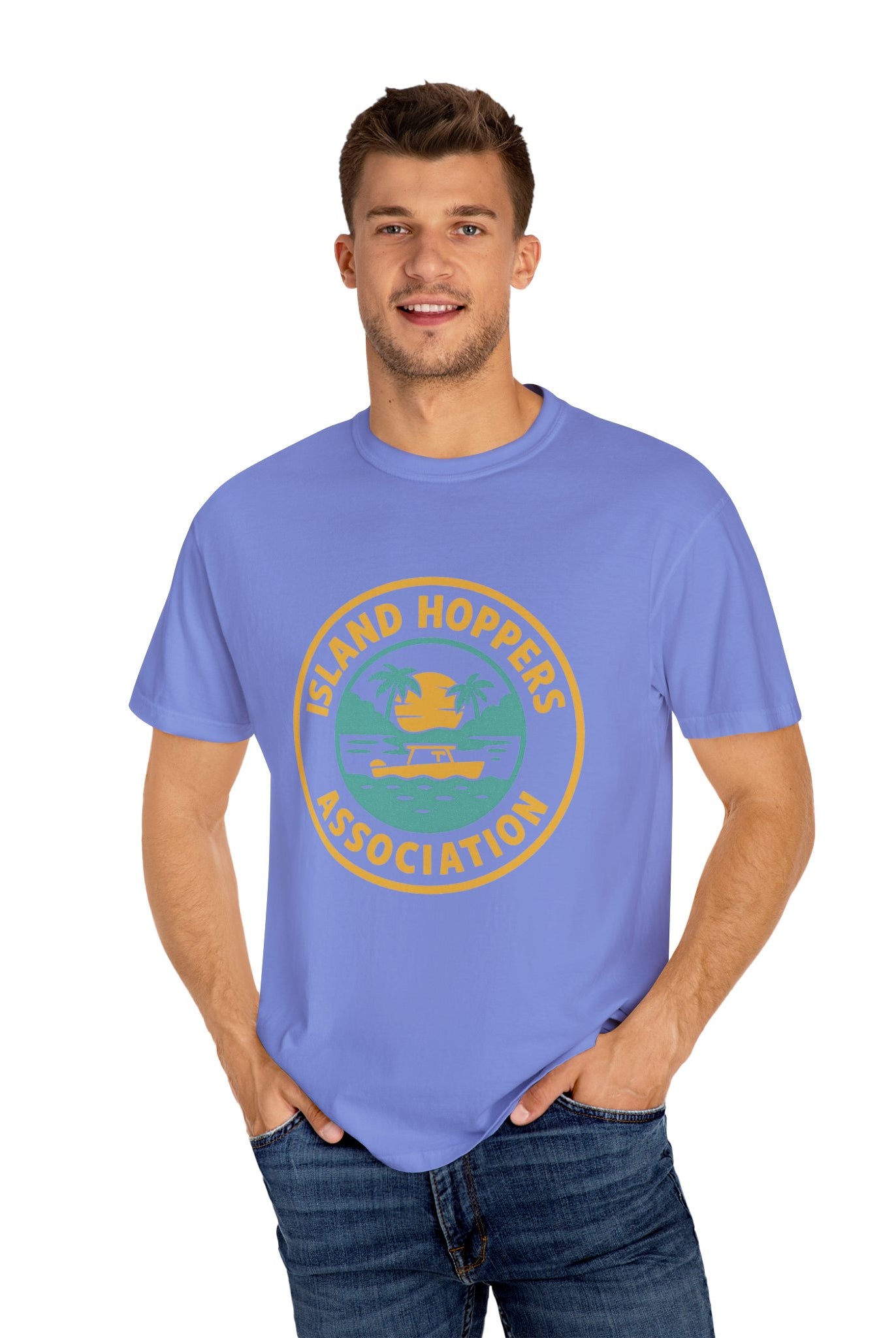 Island Hoppers Association – Unisex Garment-Dyed Tee - Maison Nautique