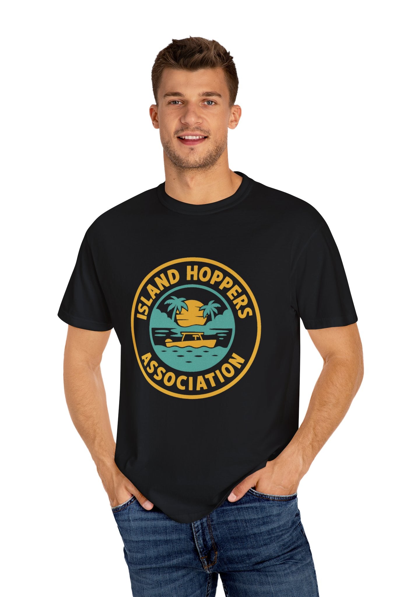 Island Hoppers Association – Unisex Garment-Dyed Tee - Maison Nautique