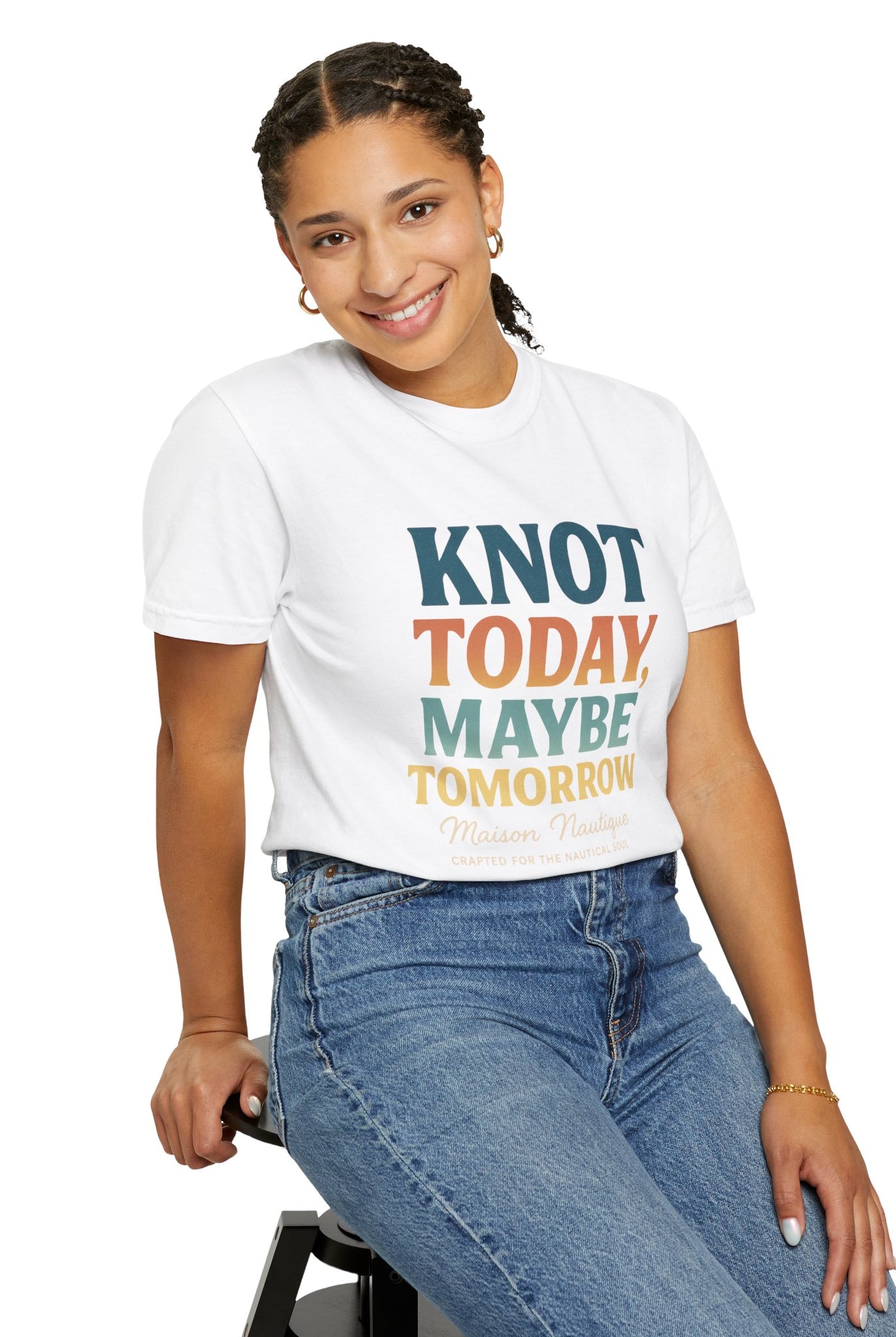 Knot Today, Maybe Tomorrow – Unisex Nautical Tee - Maison Nautique