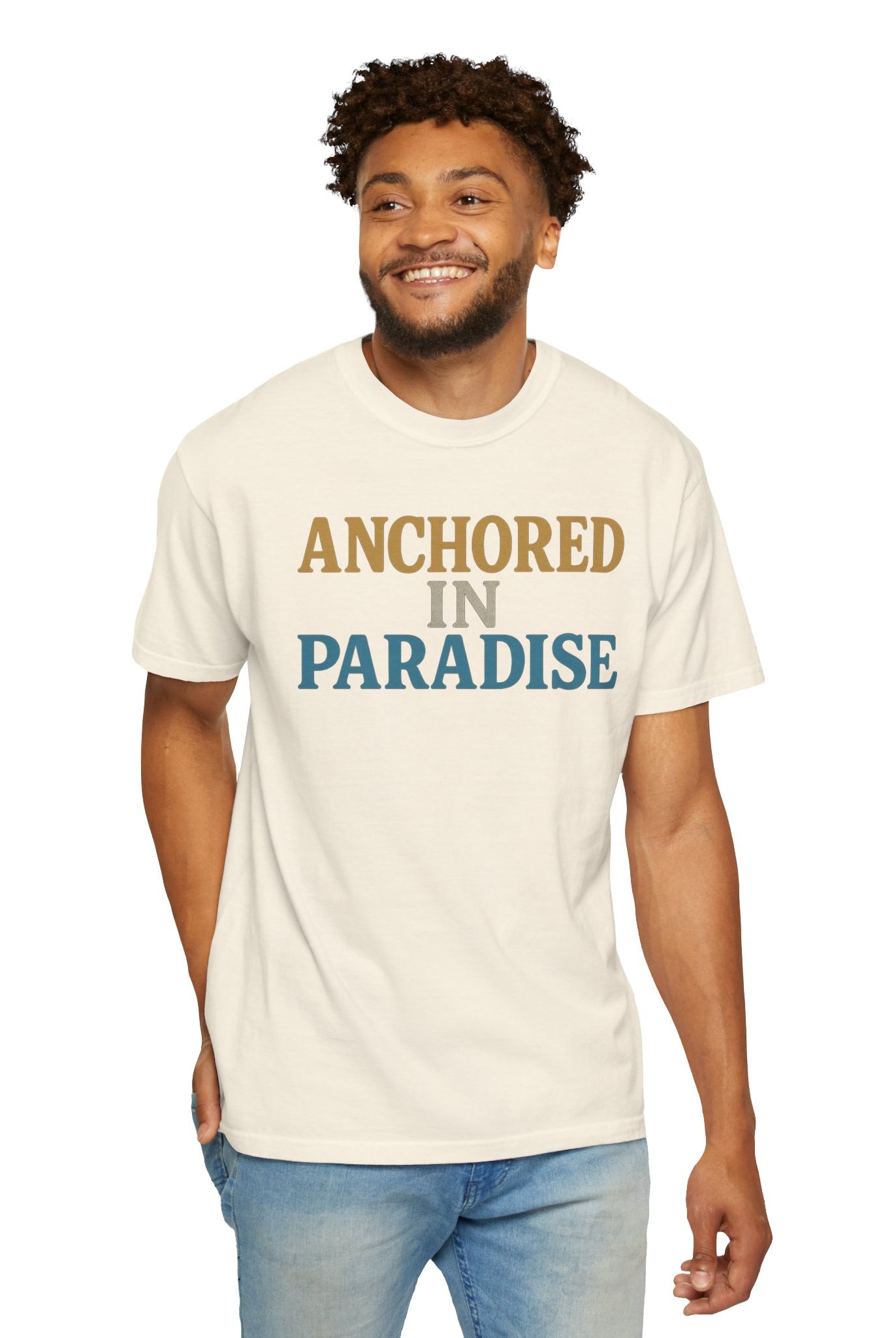 Maison Nautique "Anchored in Paradise" Vintage Unisex Tee - Maison Nautique