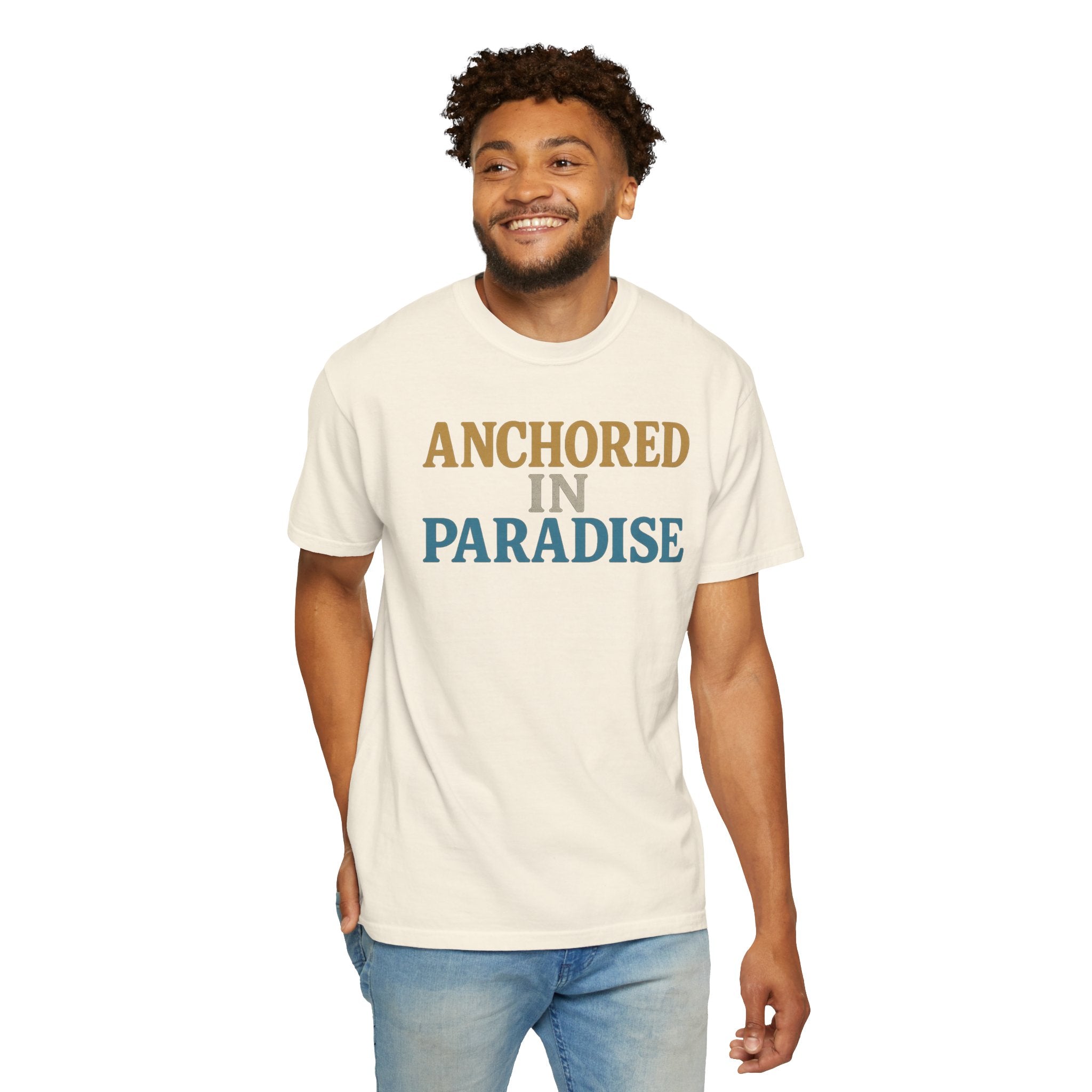 Maison Nautique "Anchored in Paradise" Vintage Unisex Tee - Maison Nautique