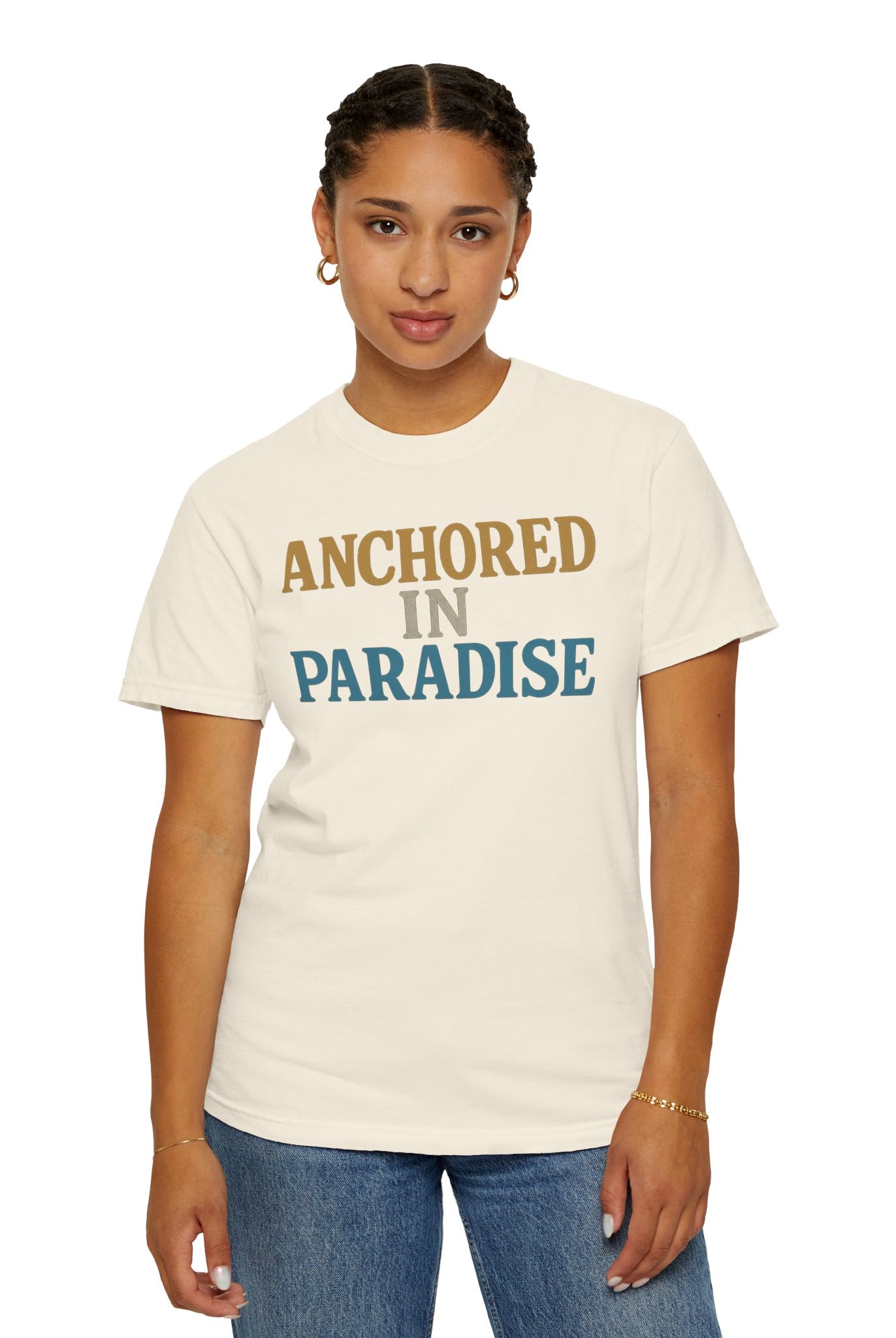 Maison Nautique "Anchored in Paradise" Vintage Unisex Tee - Maison Nautique