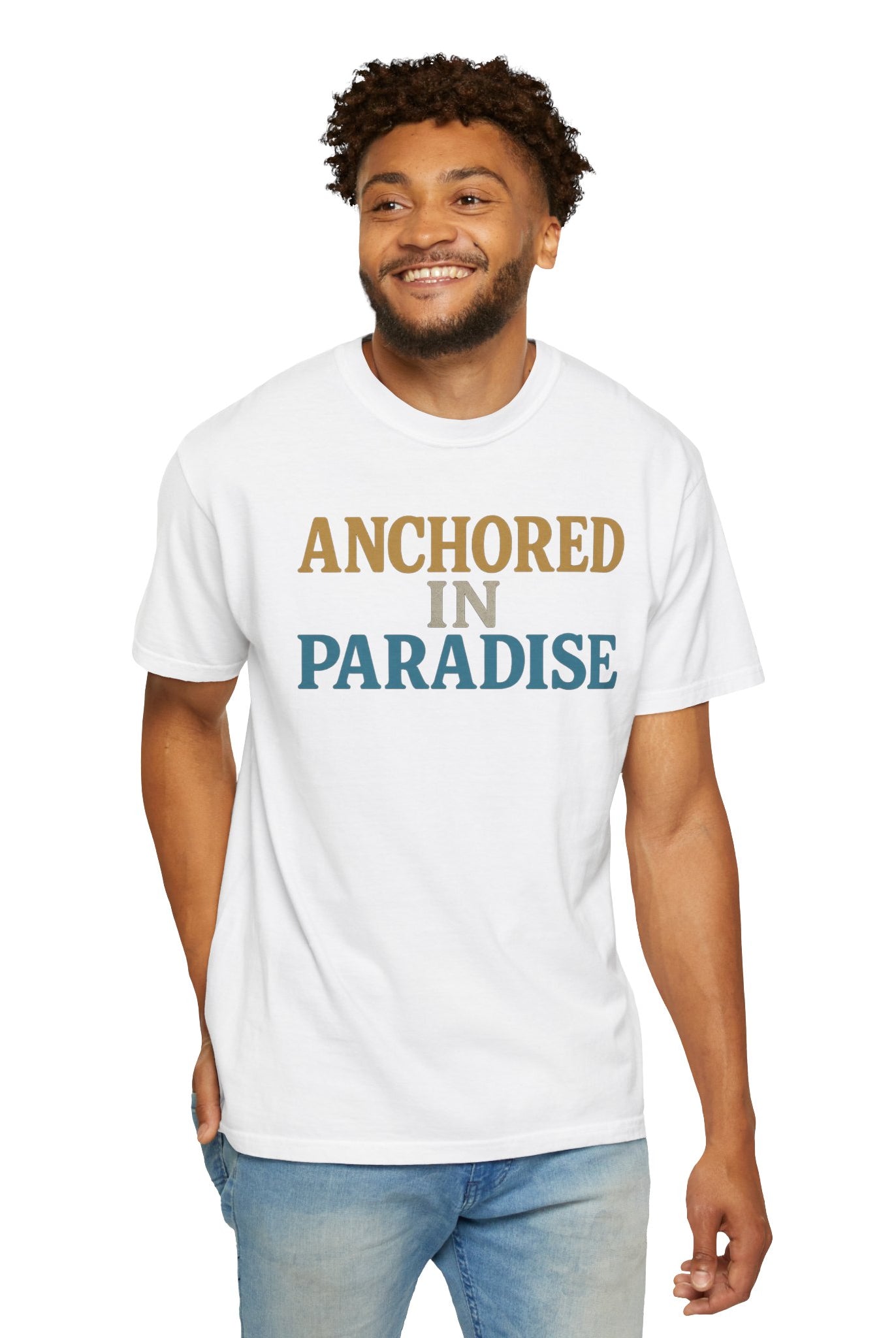 Maison Nautique "Anchored in Paradise" Vintage Unisex Tee - Maison Nautique
