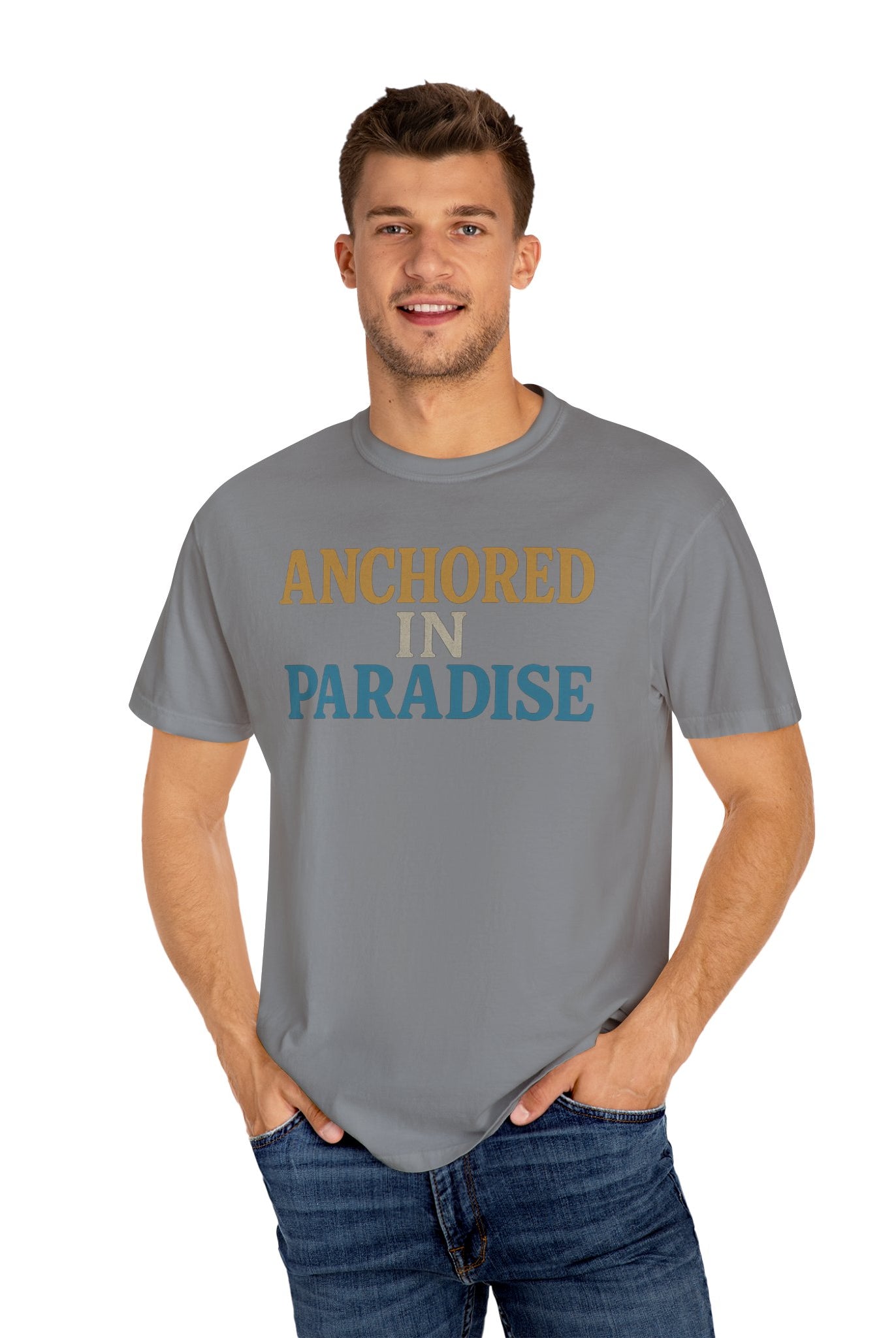 Maison Nautique "Anchored in Paradise" Vintage Unisex Tee - Maison Nautique