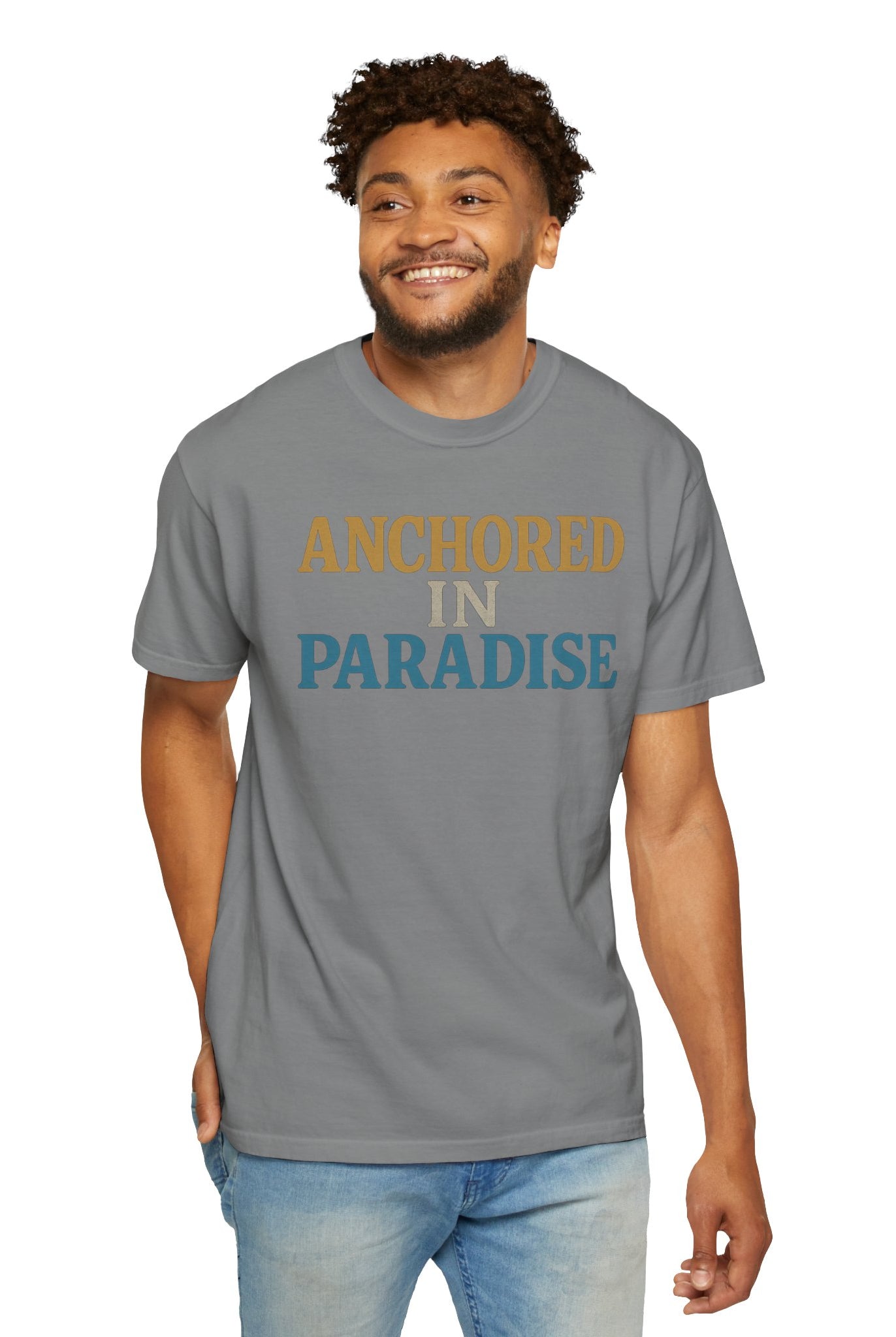 Maison Nautique "Anchored in Paradise" Vintage Unisex Tee - Maison Nautique