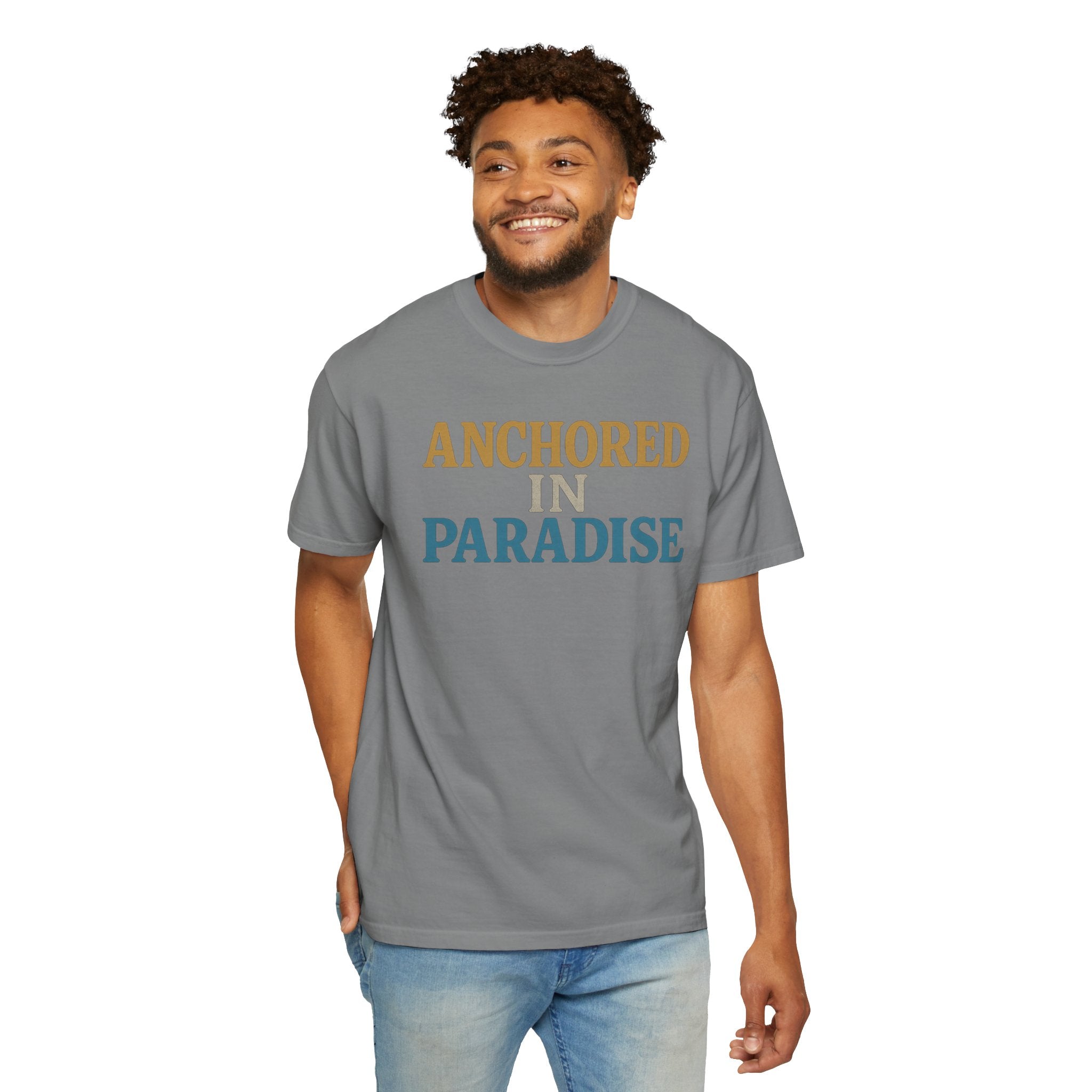 Maison Nautique "Anchored in Paradise" Vintage Unisex Tee - Maison Nautique