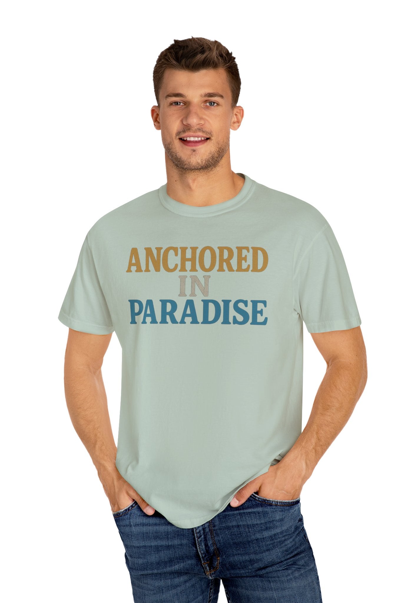 Maison Nautique "Anchored in Paradise" Vintage Unisex Tee - Maison Nautique