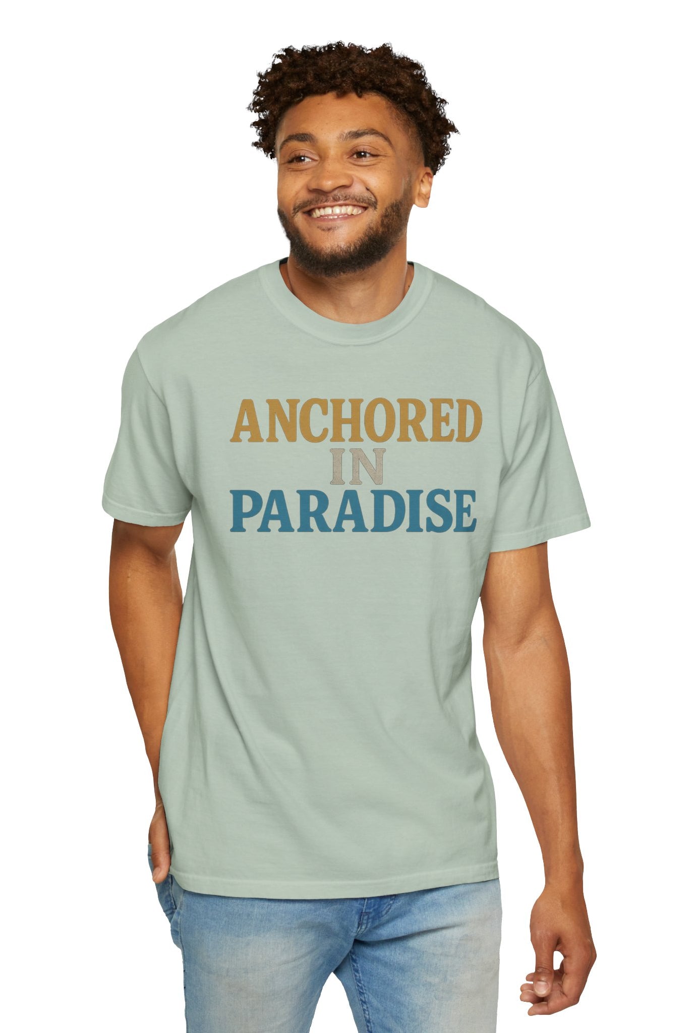 Maison Nautique "Anchored in Paradise" Vintage Unisex Tee - Maison Nautique
