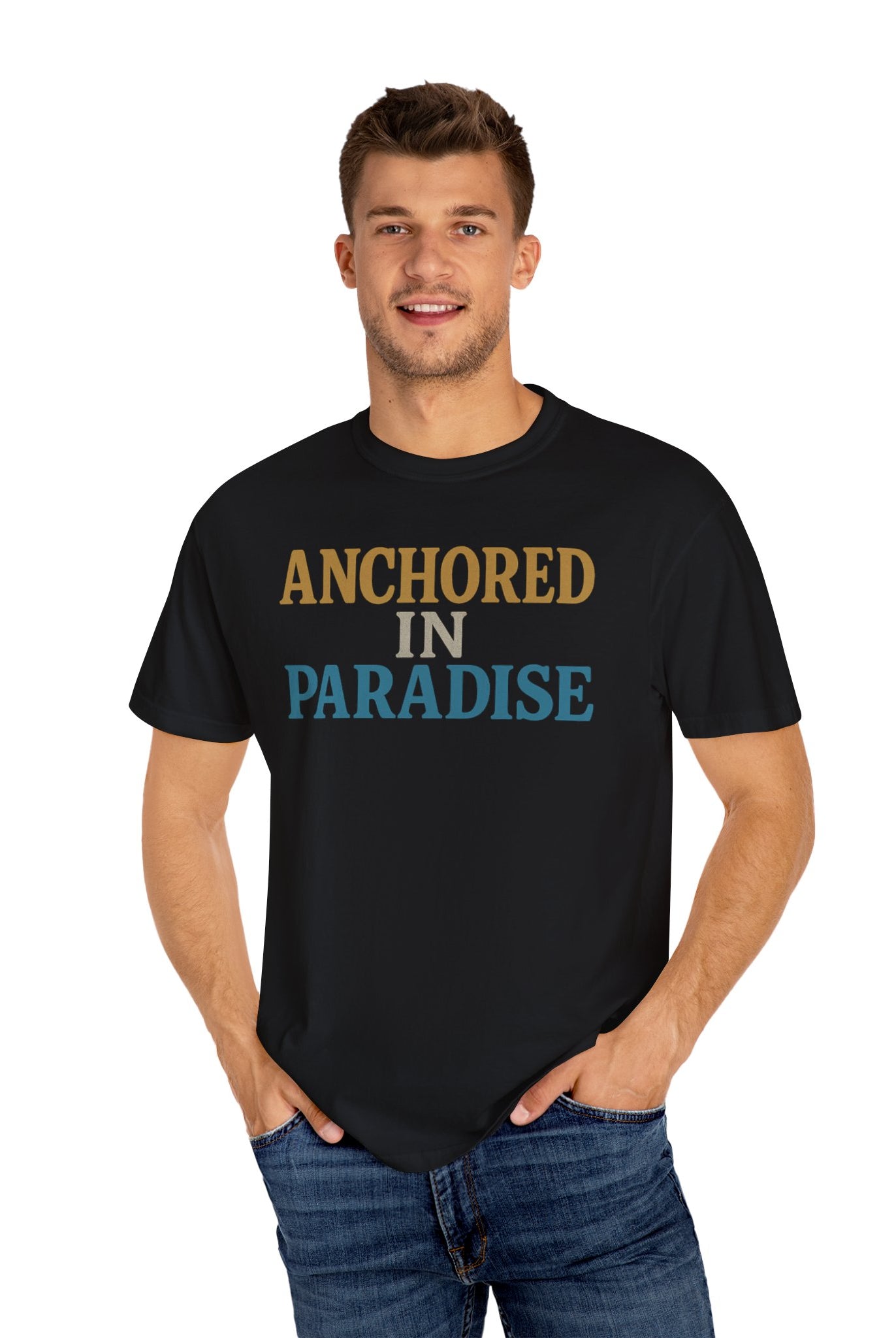 Maison Nautique "Anchored in Paradise" Vintage Unisex Tee - Maison Nautique