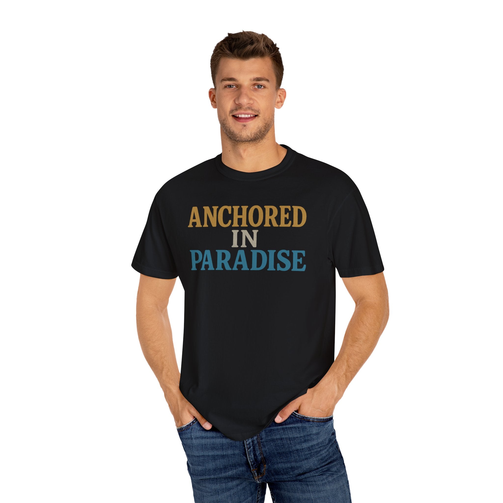 Maison Nautique "Anchored in Paradise" Vintage Unisex Tee - Maison Nautique