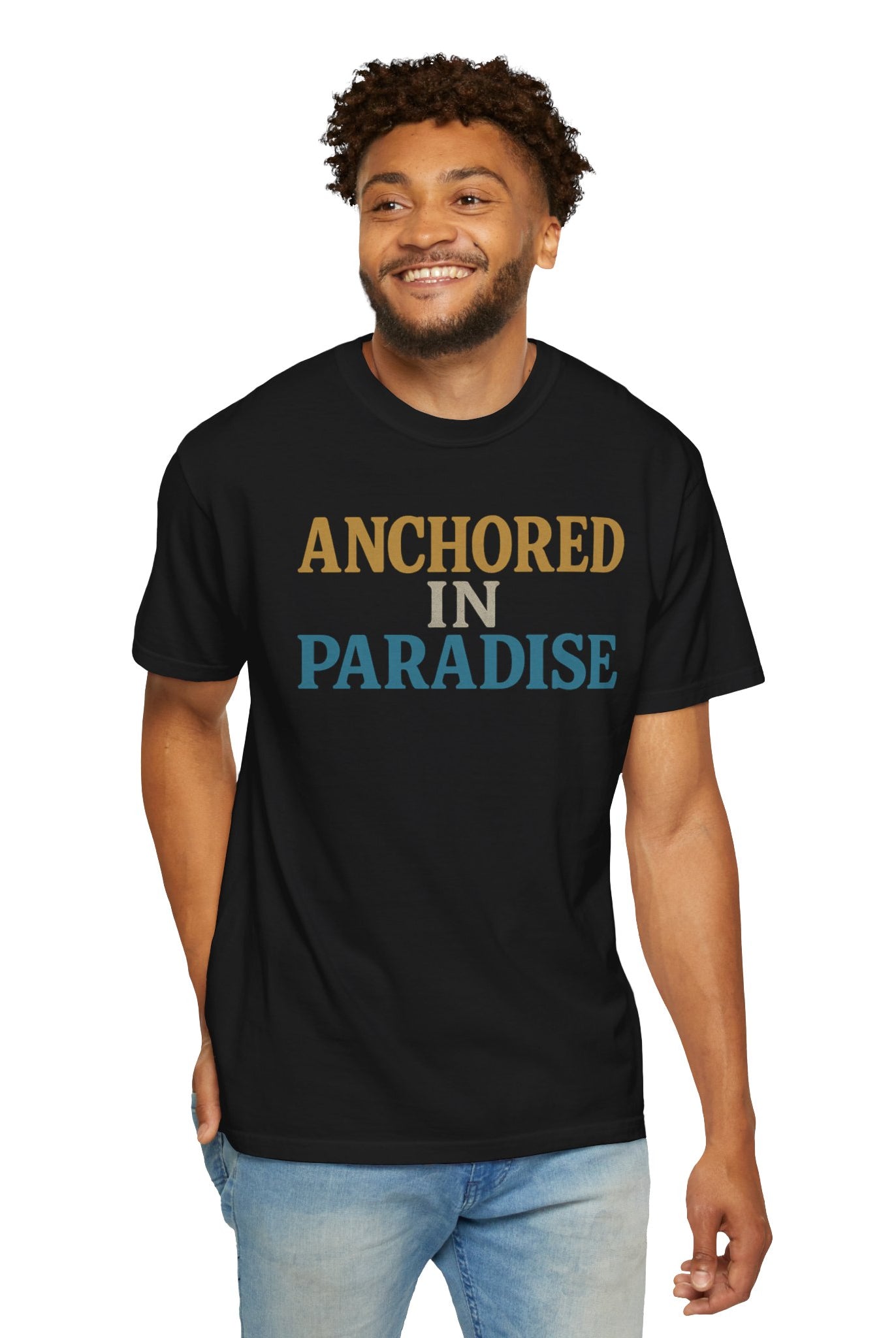 Maison Nautique "Anchored in Paradise" Vintage Unisex Tee - Maison Nautique