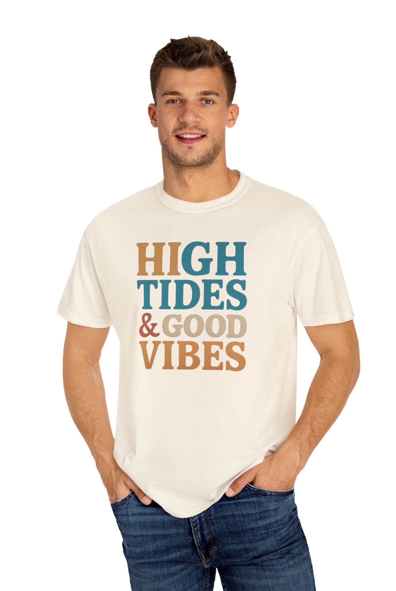Maison Nautique "High Tides & Good Vibes" Vintage Unisex Tee - Maison Nautique