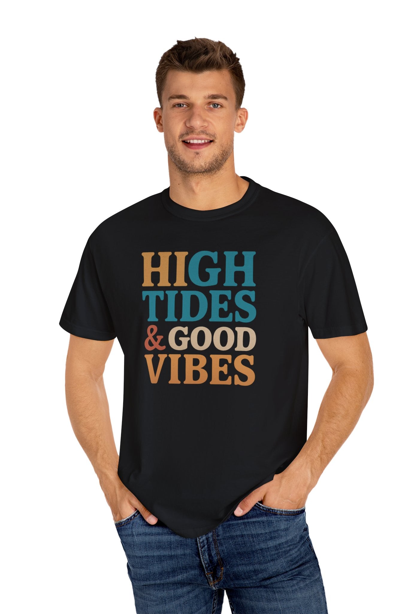 Maison Nautique "High Tides & Good Vibes" Vintage Unisex Tee - Maison Nautique