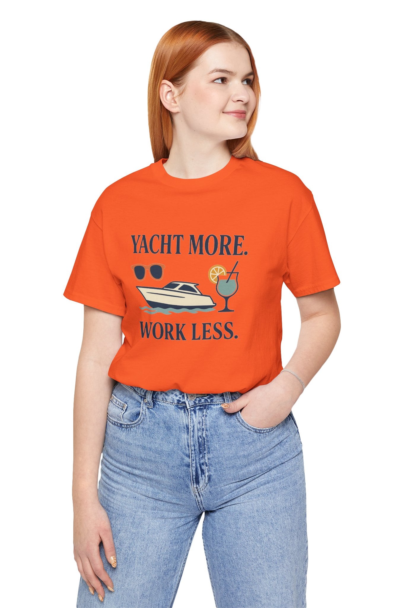 Yacht More, Work Less” Tee – Coastal Classics Collection - Maison Nautique