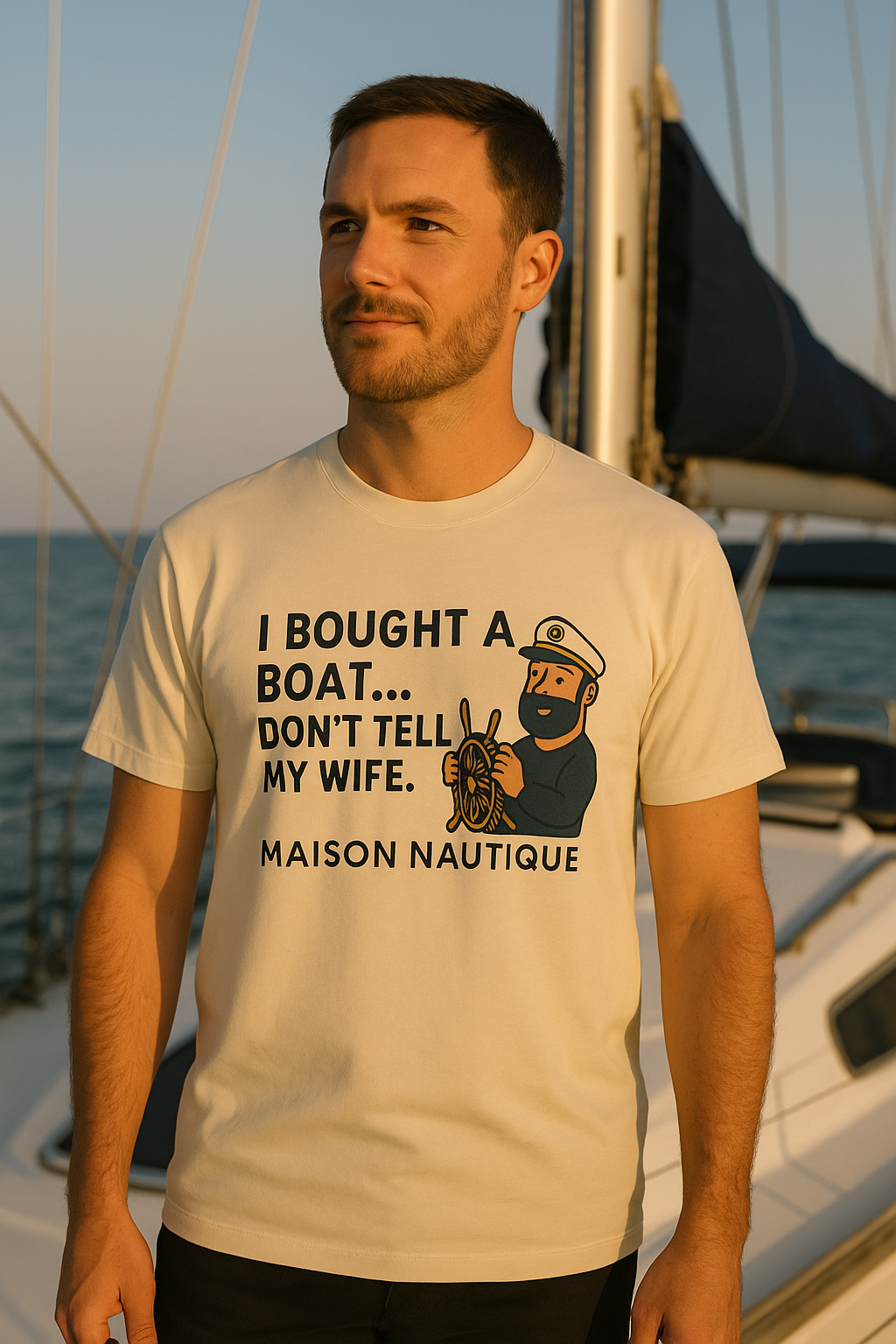 I Bought a Boat… Don’t Tell My Wife" Boating Tee – Maison Nautique | Men's Tee - Maison Nautique