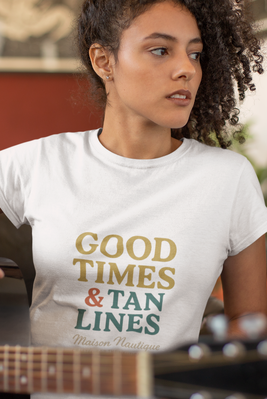Good Times & Tan Lines – Maison Nautique Softstyle Tee - Maison Nautique