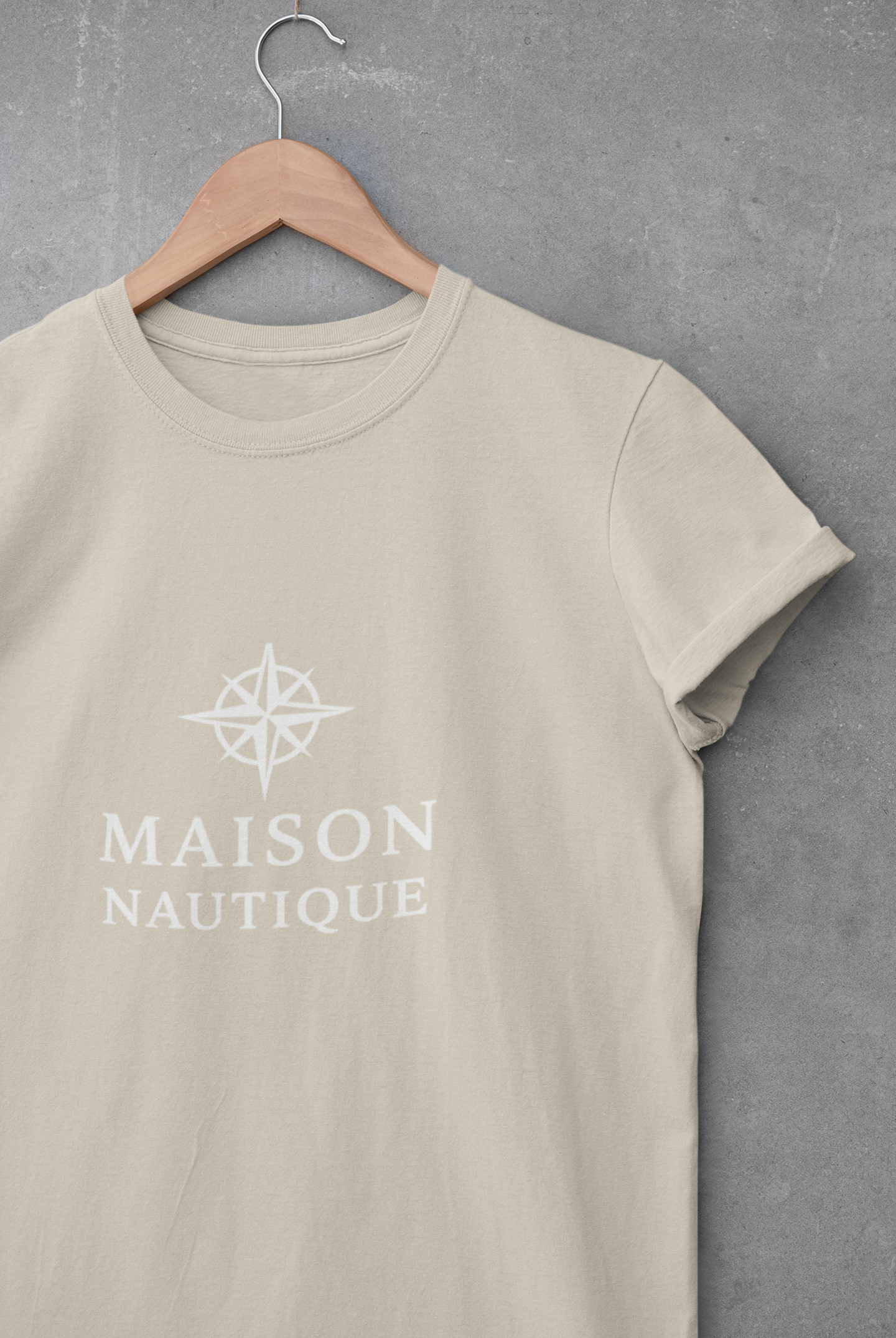 Maison Nautique Signature Compass Crop Tee – Women’s Coastal Fit - Maison Nautique