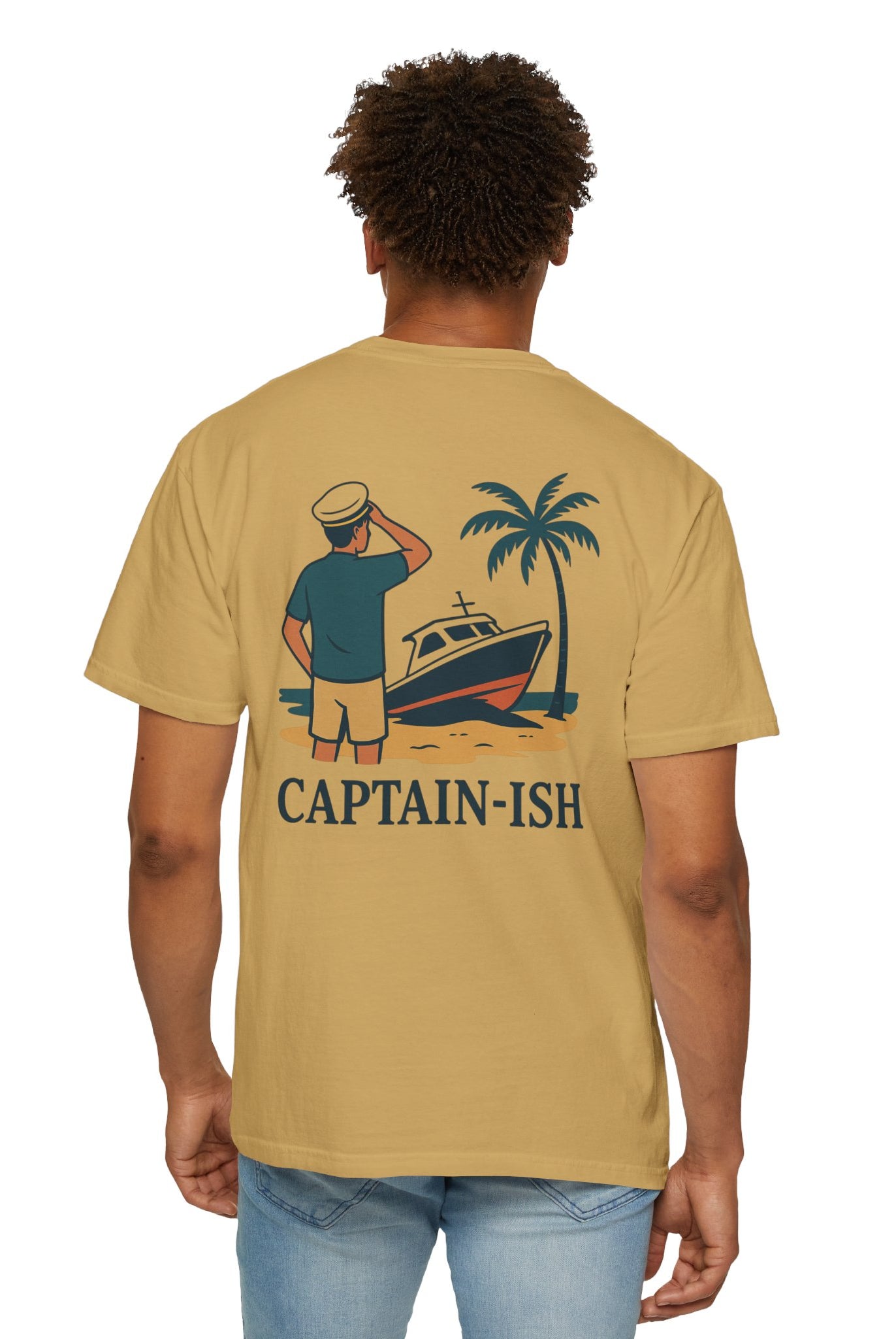 Captain-Ish Garment-Dyed T-shirt - Nautical Adventure | Men - Maison Nautique