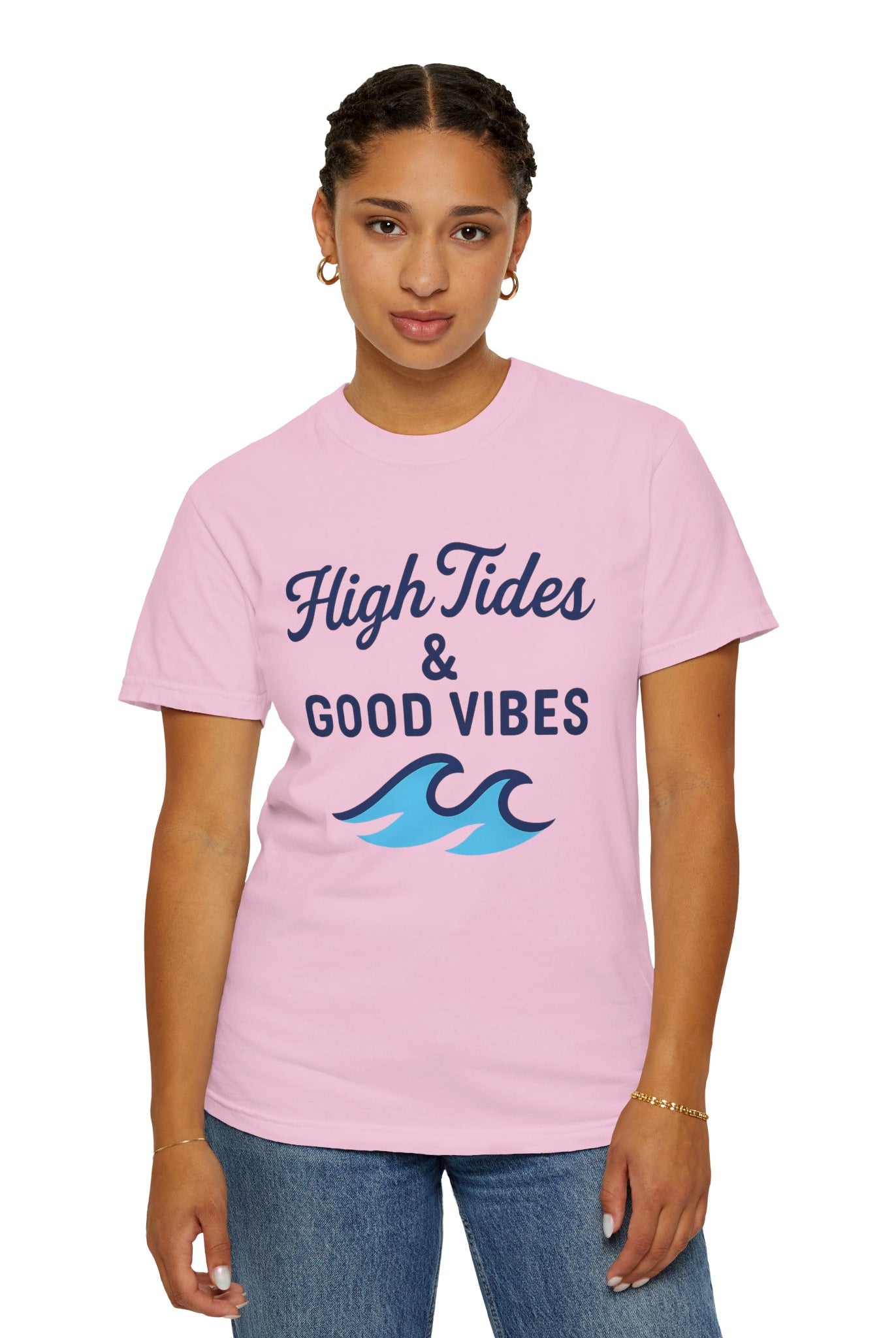 High Tides & Good Vibes Unisex Garment-Dyed T-Shirt - Maison Nautique