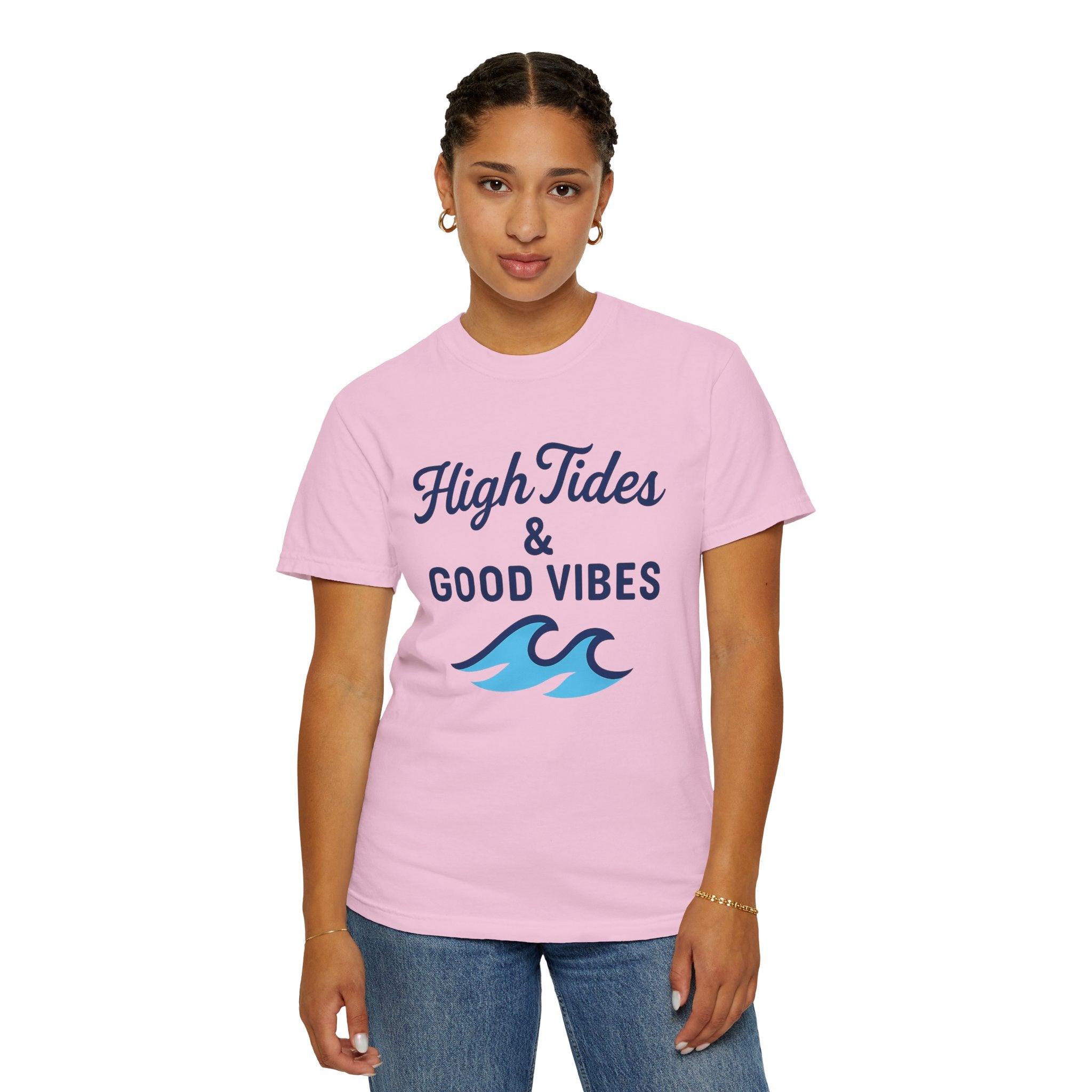 High Tides & Good Vibes Unisex Garment-Dyed T-Shirt - Maison Nautique