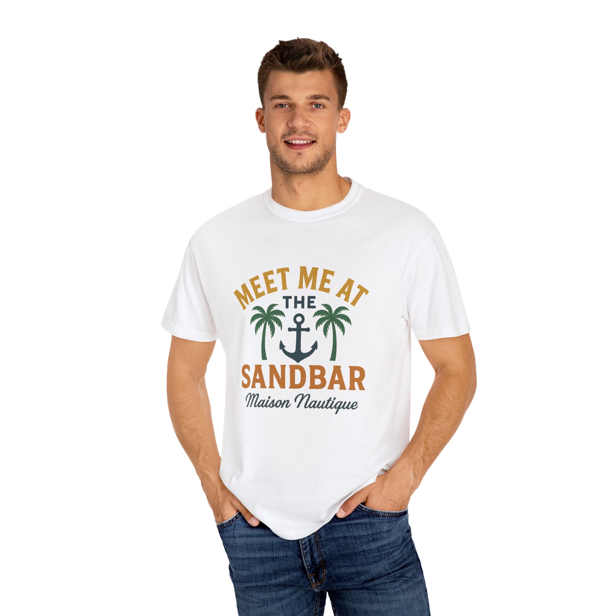 Meet Me at the Sandbar – Unisex Nautical Tee - Maison Nautique