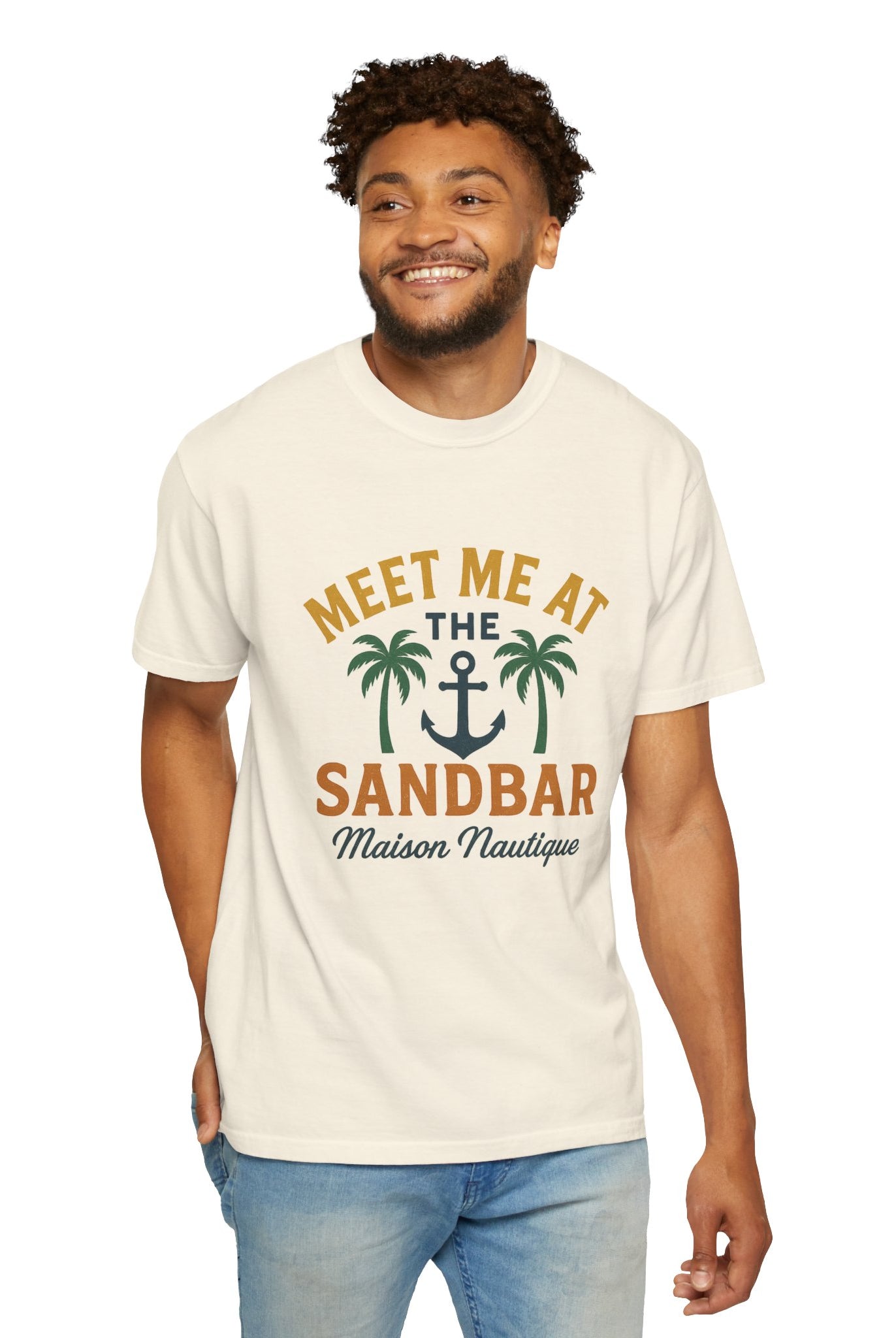 Meet Me at the Sandbar – Unisex Nautical Tee - Maison Nautique