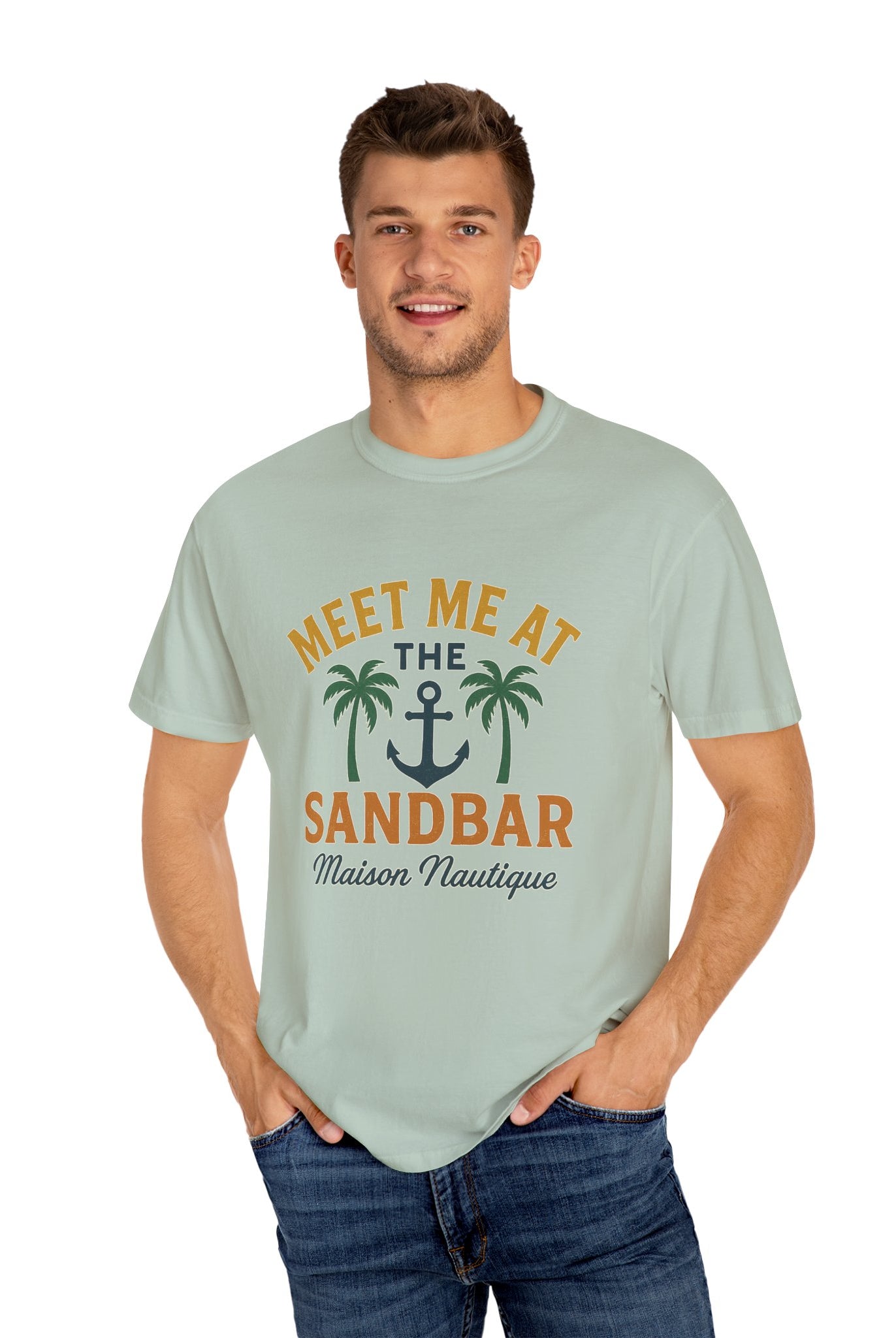 Meet Me at the Sandbar – Unisex Nautical Tee - Maison Nautique