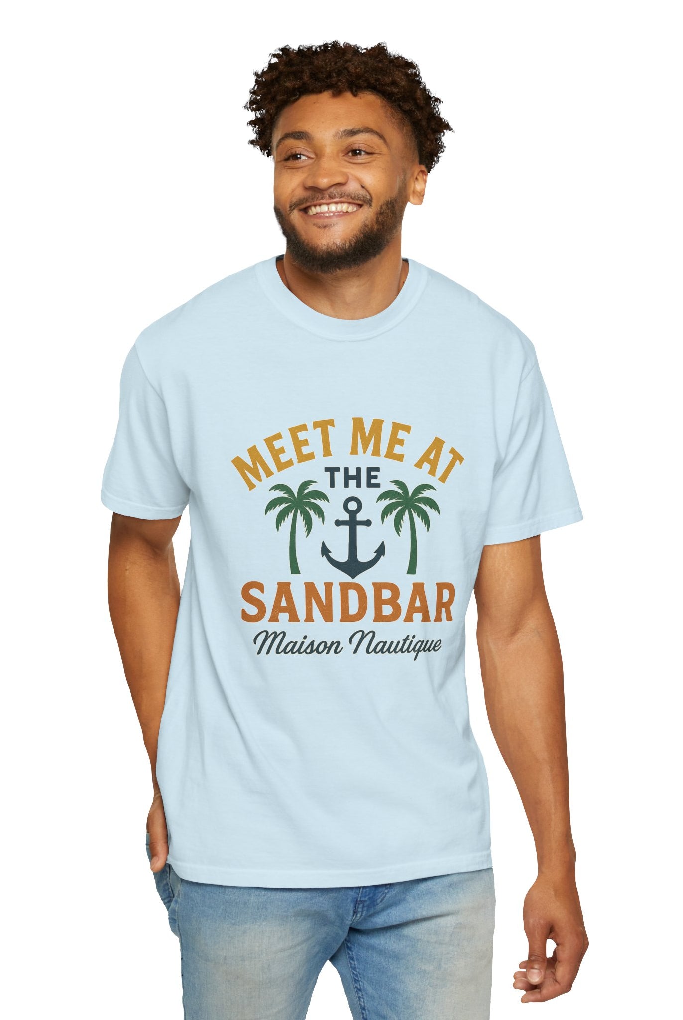 Meet Me at the Sandbar – Unisex Nautical Tee - Maison Nautique