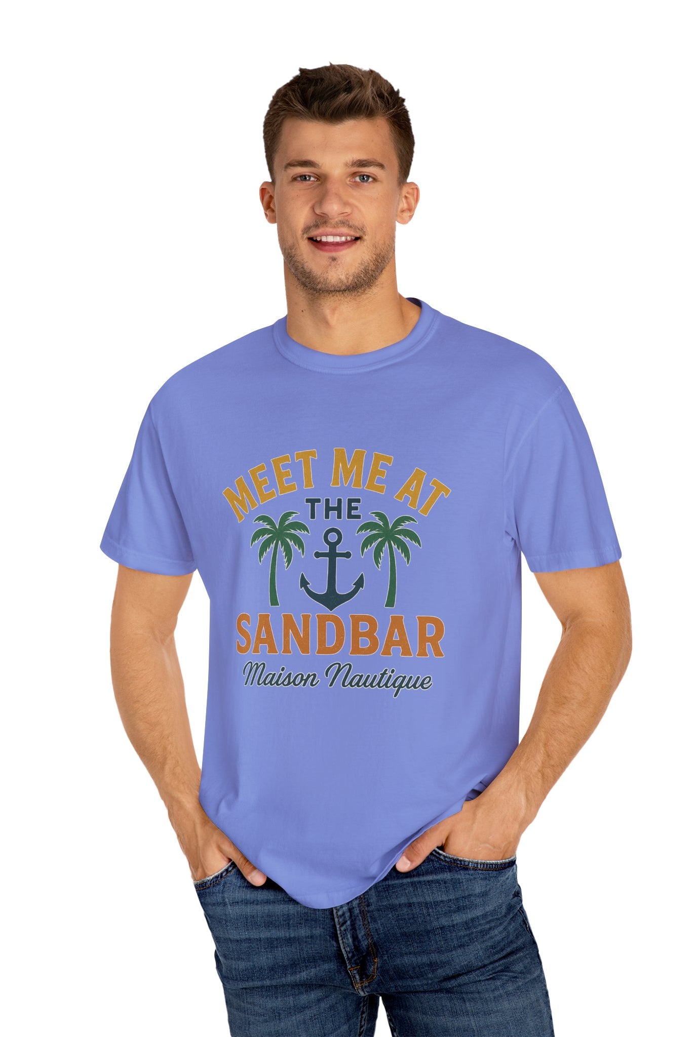 Meet Me at the Sandbar – Unisex Nautical Tee - Maison Nautique