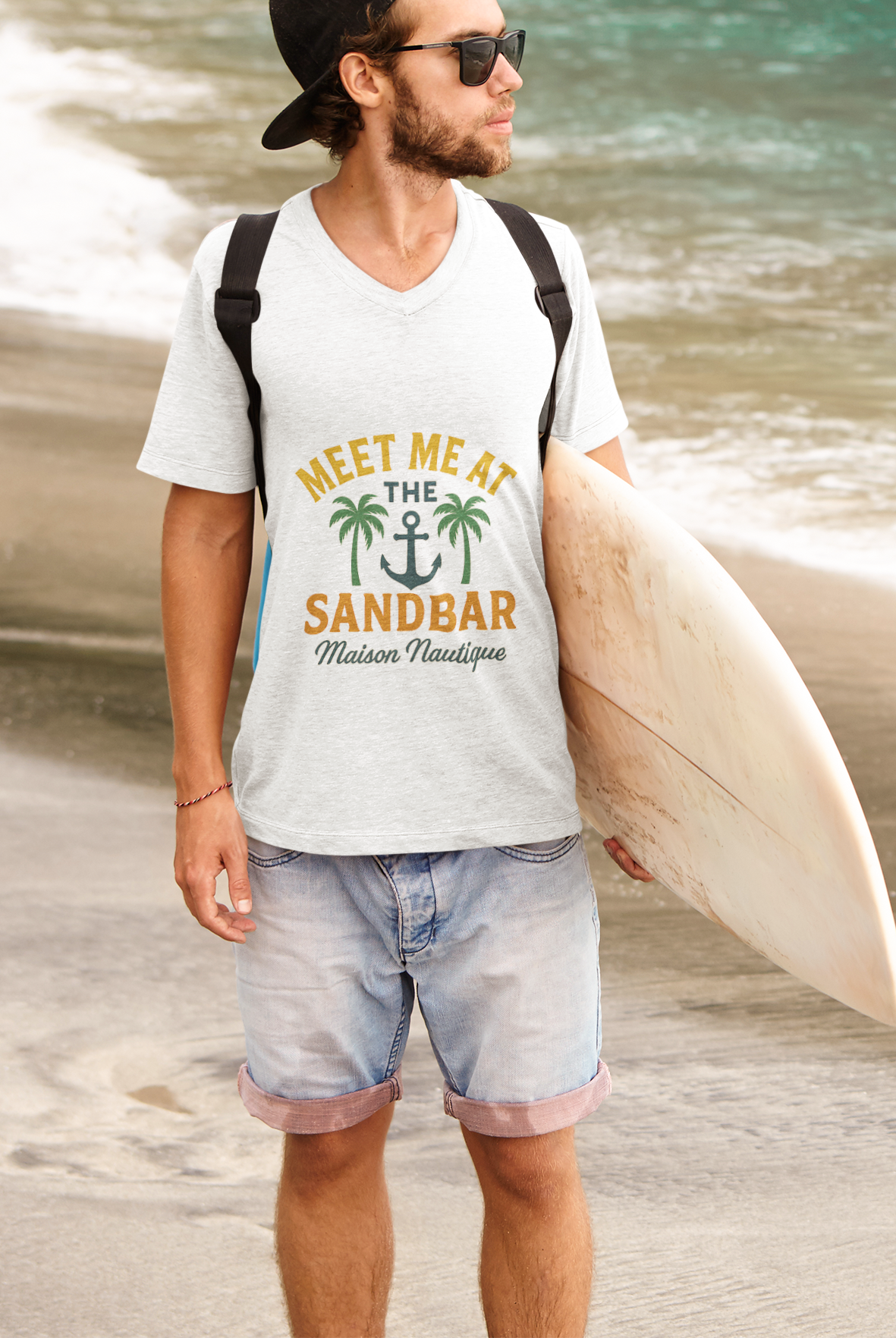 Meet Me at the Sandbar – Unisex Nautical Tee - Maison Nautique