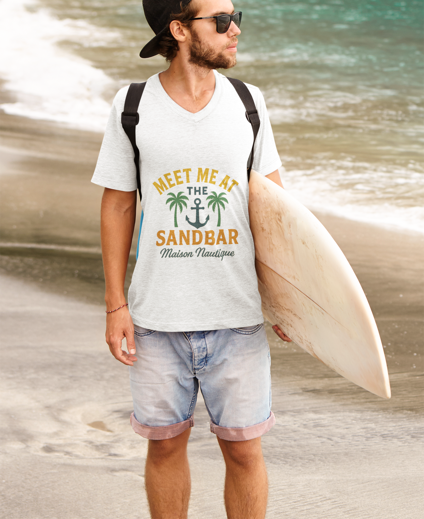 Meet Me at the Sandbar – Unisex Nautical Tee - Maison Nautique