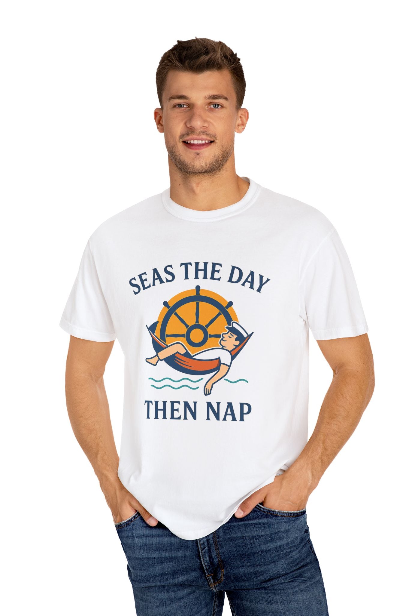 The “Seas the Day” Tee – Leisure Collection - Maison Nautique