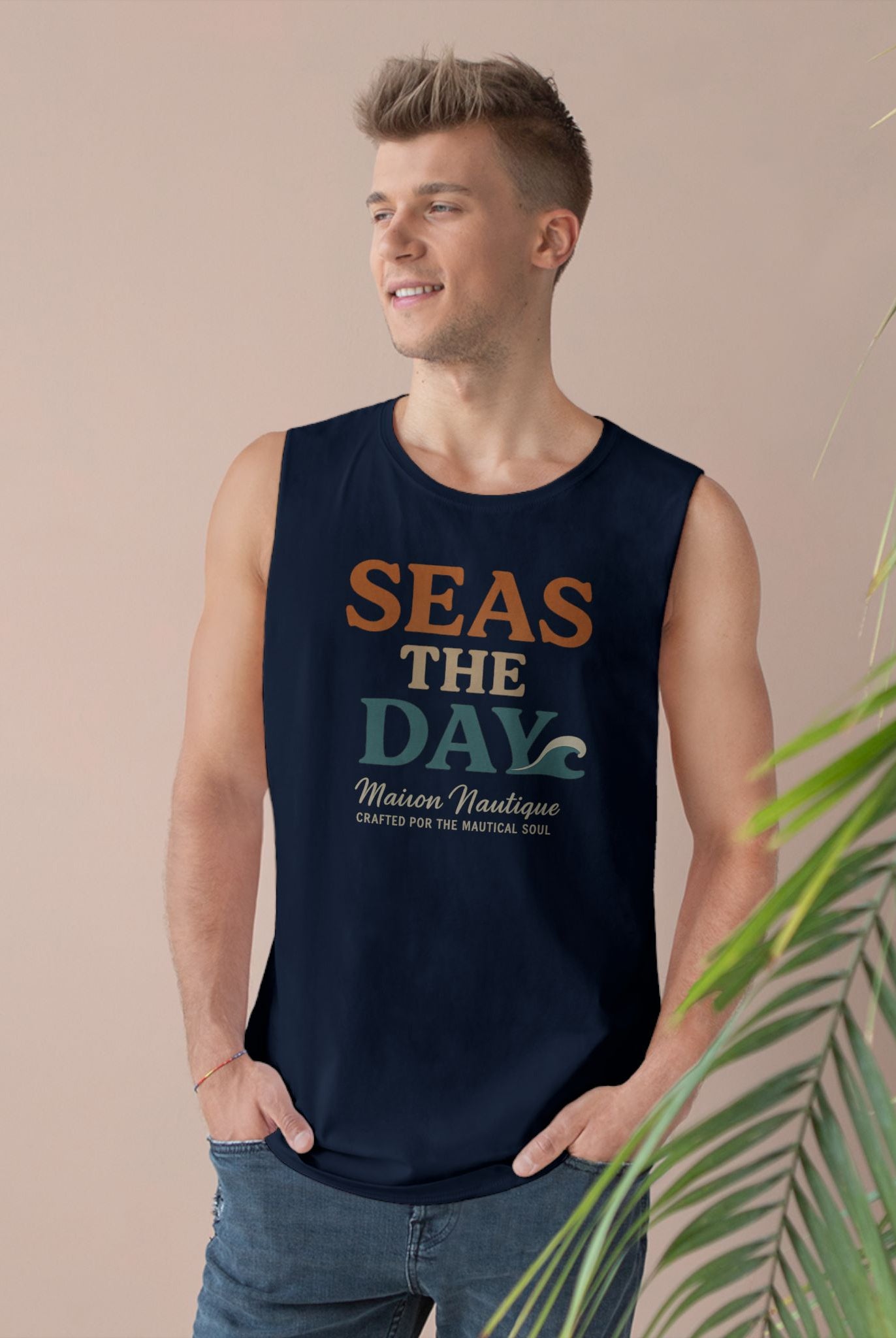 Maison Nautique "Seas the Day" Unisex Tank - Maison Nautique